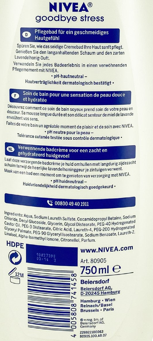 Crème de douche goodbye stress