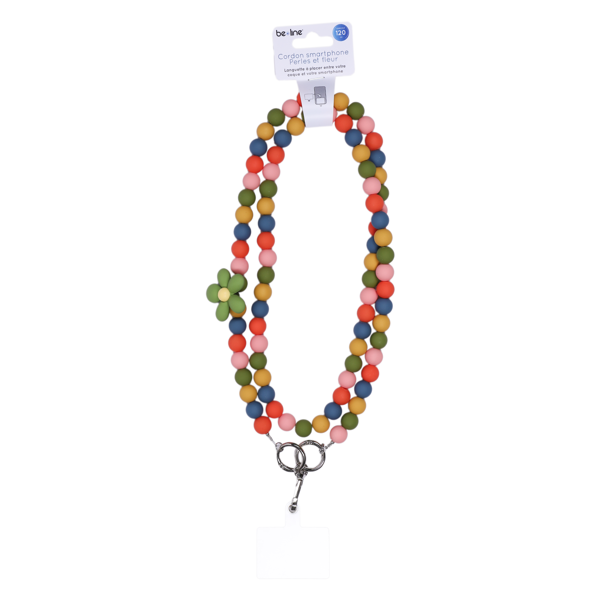 Cordon pour téléphone perles et fleurs – Stokomani