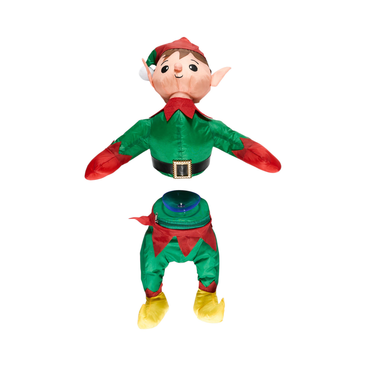 Décoration à ventouse Père Noël et lutin
