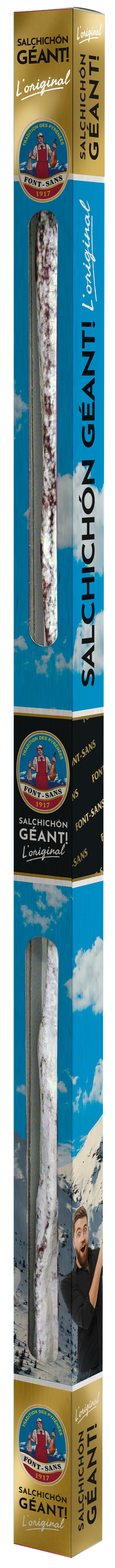 Saucisson géant avec couteau