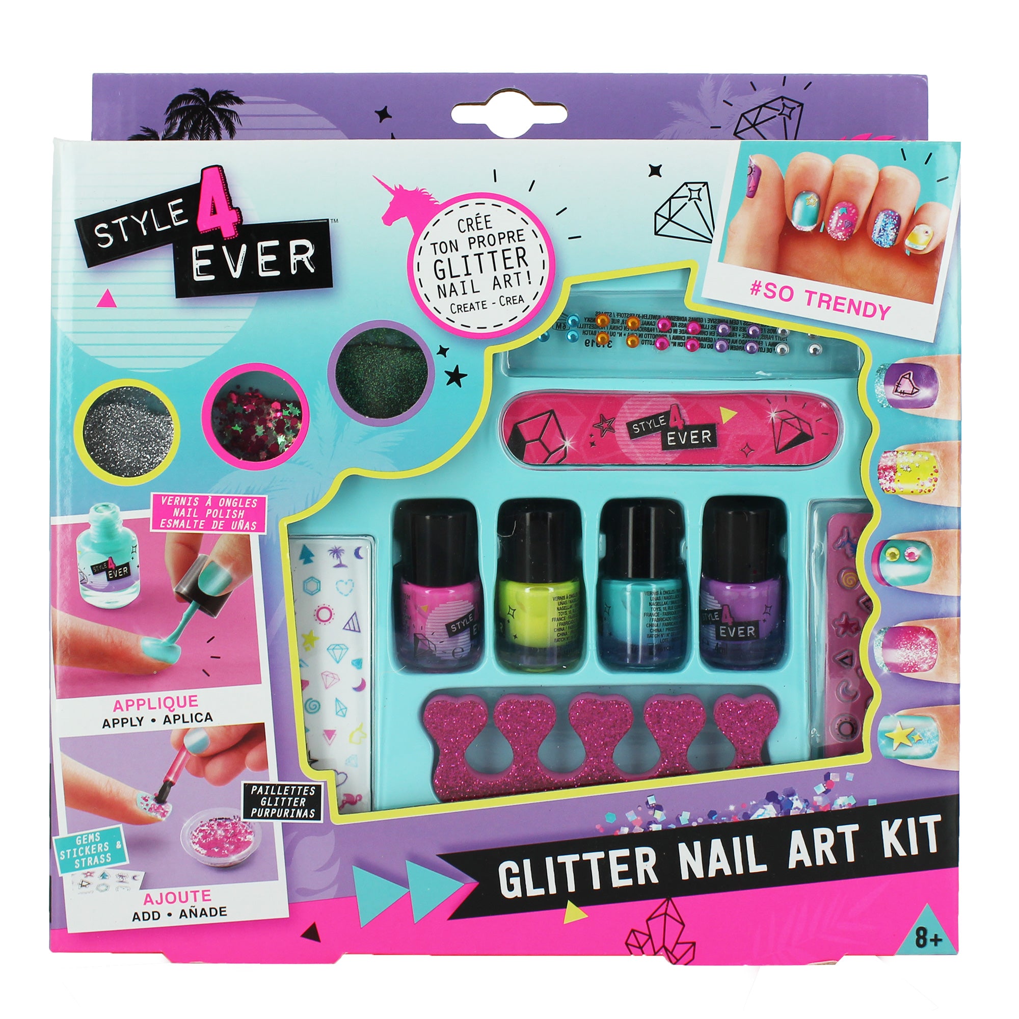 Coffret ongles paillettes