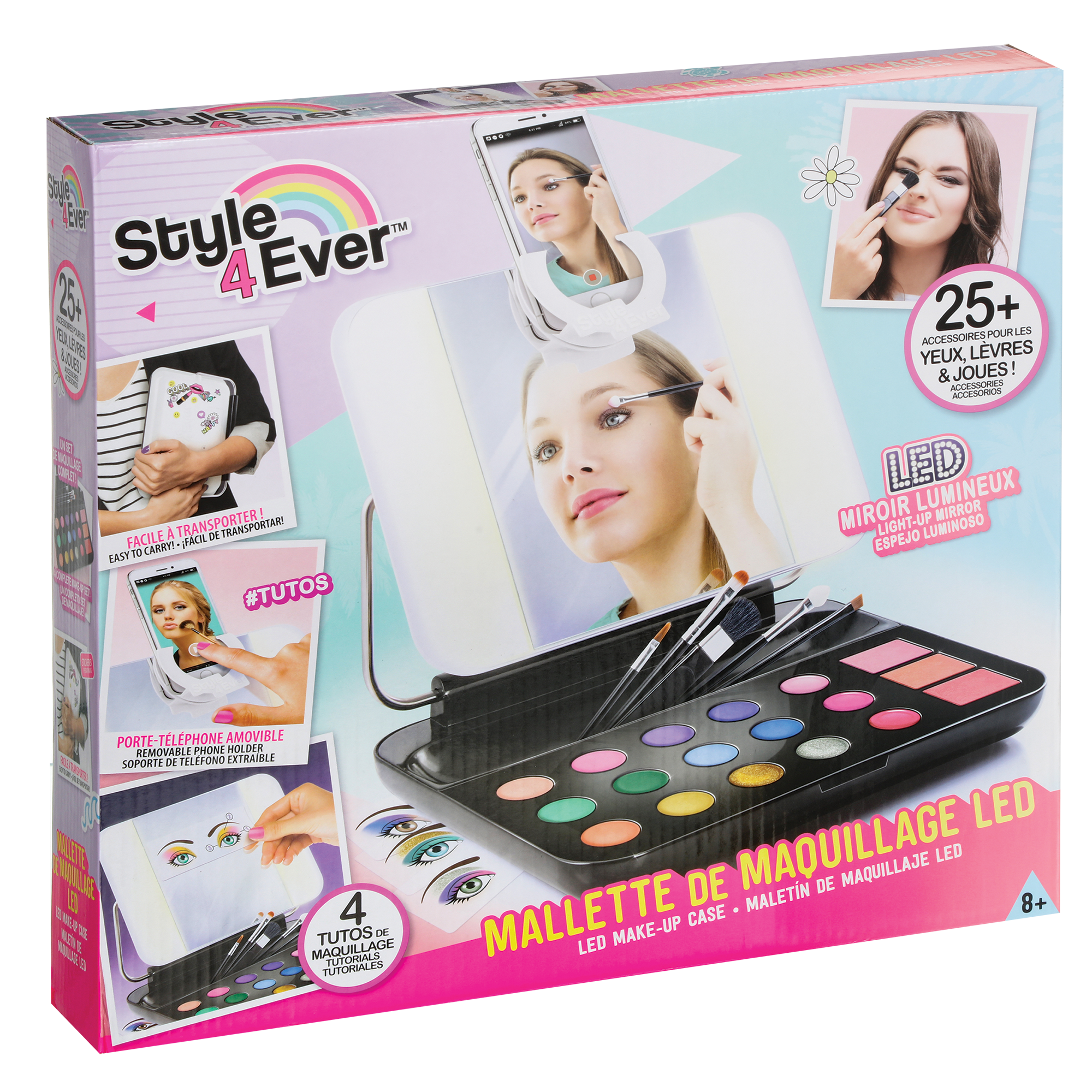 Malette de maquillage avec miroir Led