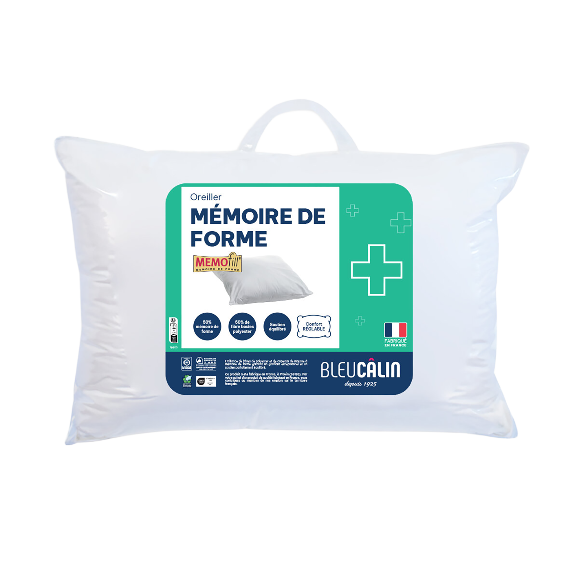 Oreiller à mémoire de forme 45x70cm