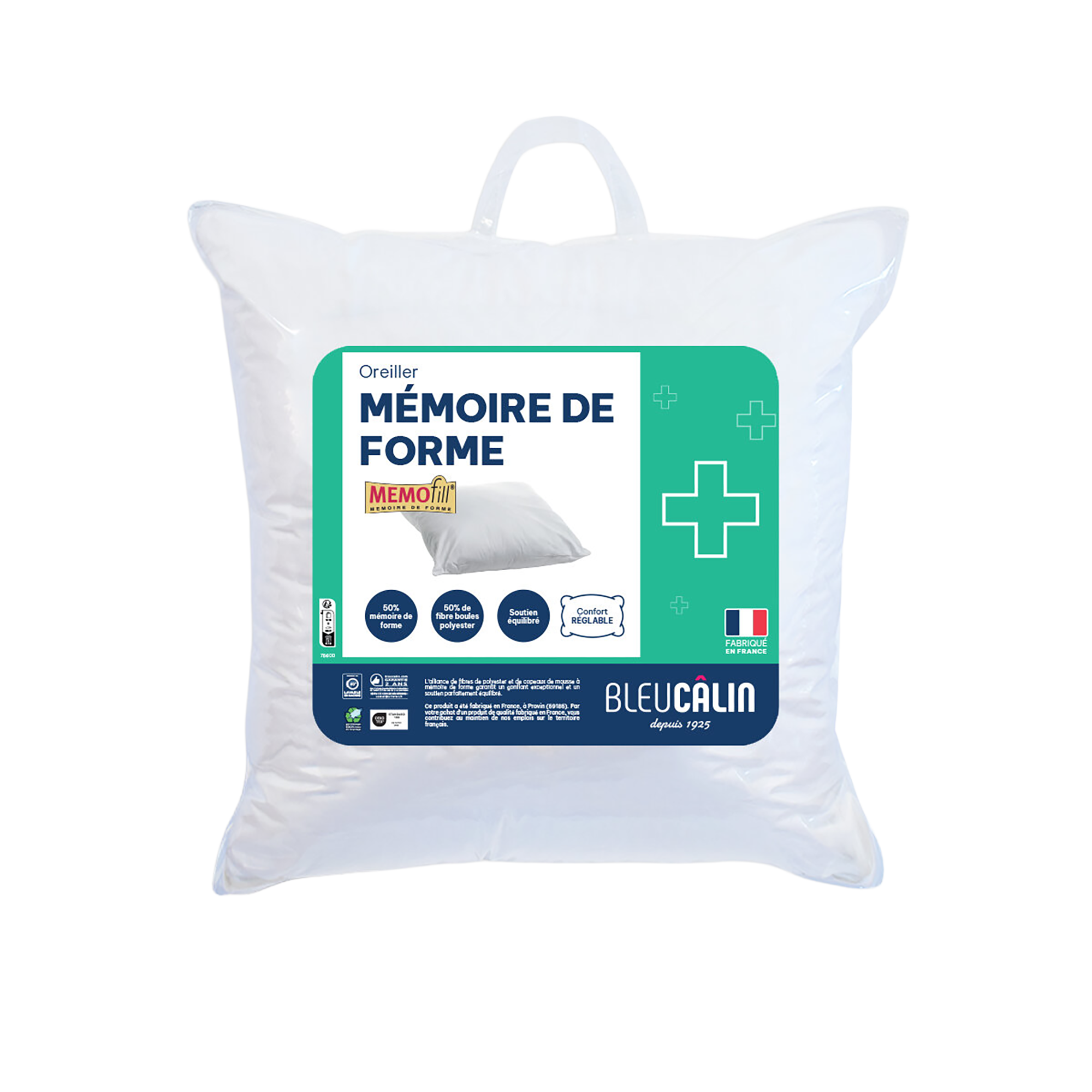 Oreiller à mémoire de forme 60x60cm