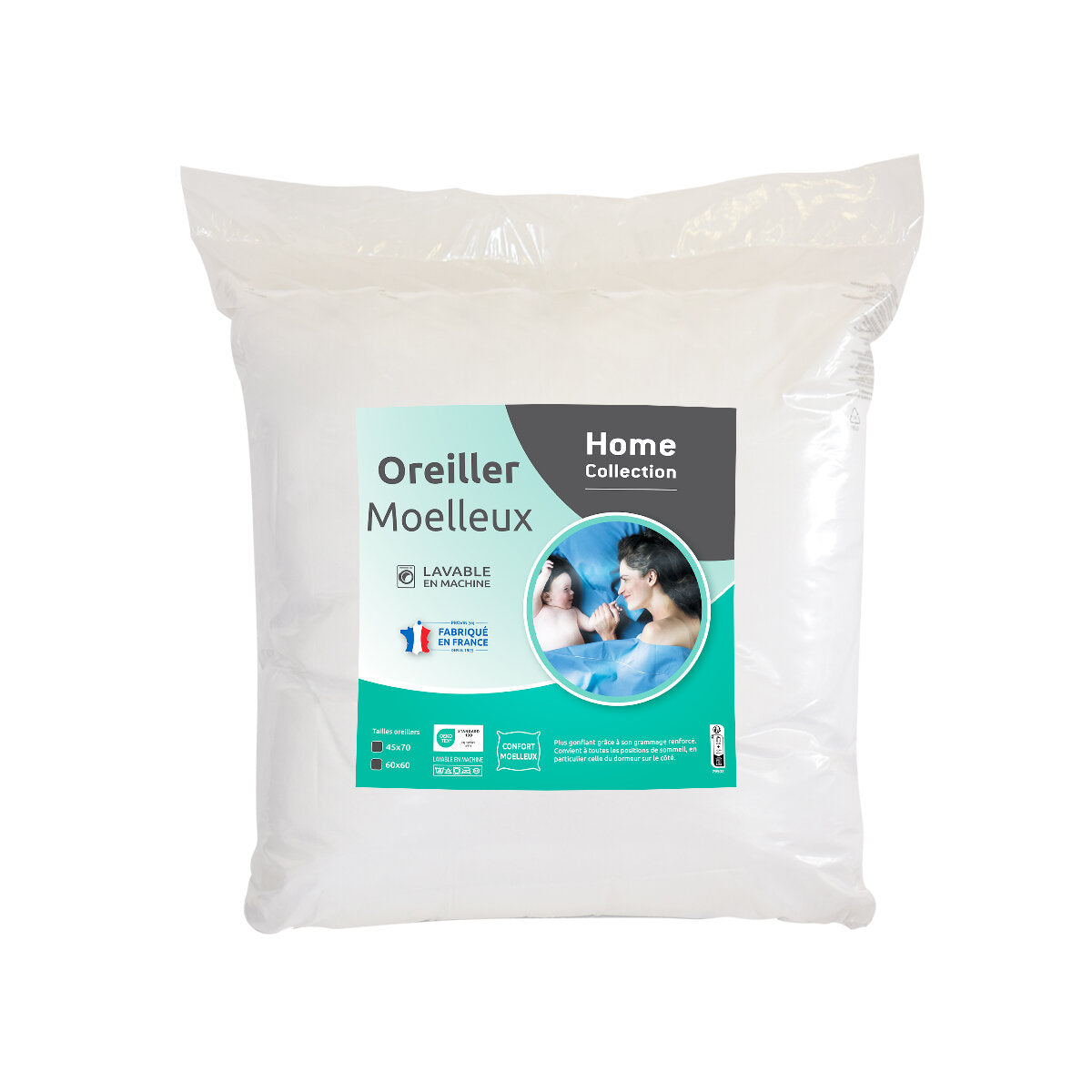 Oreiller moelleux 60x60m