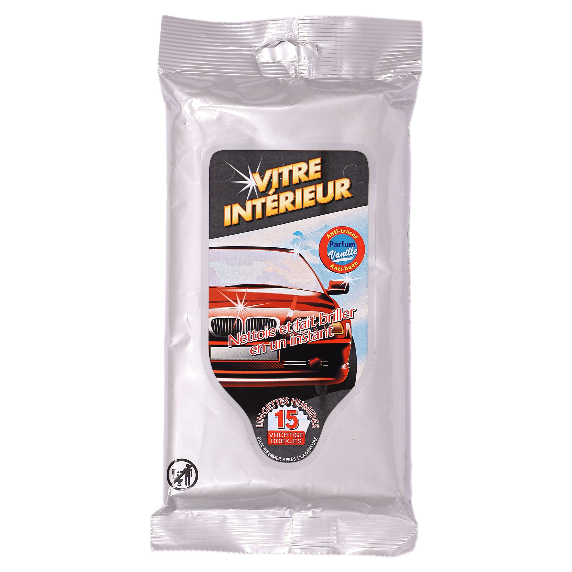 15 lingettes nettoyantes vitres