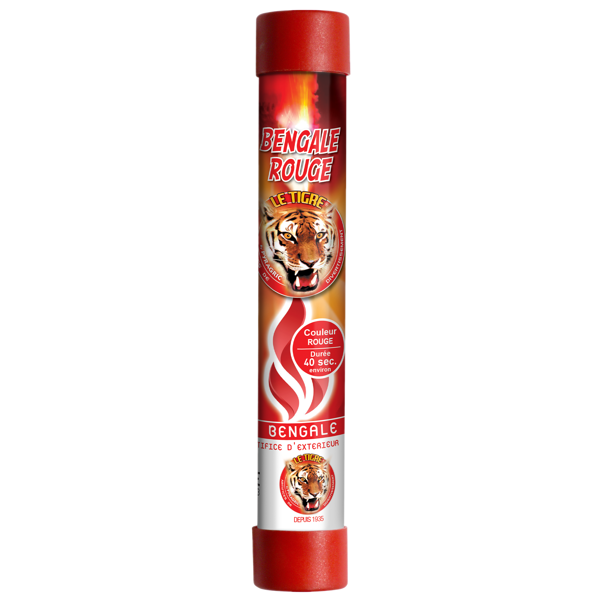 Feu de bengale rouge
