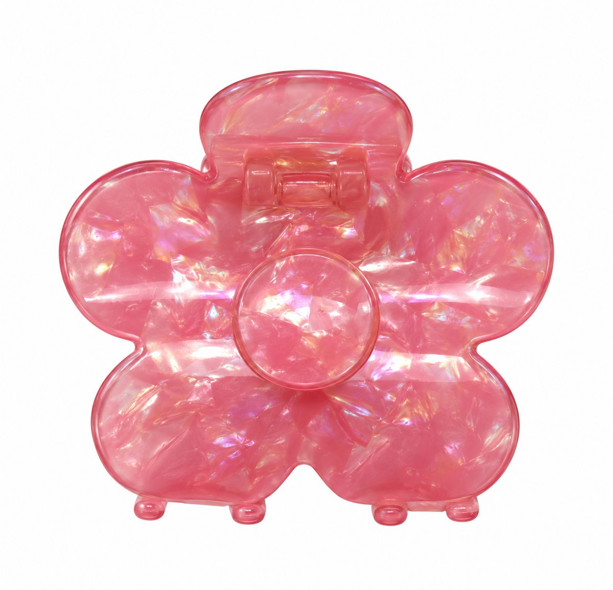 Pince à cheveux fleur rose - Rose