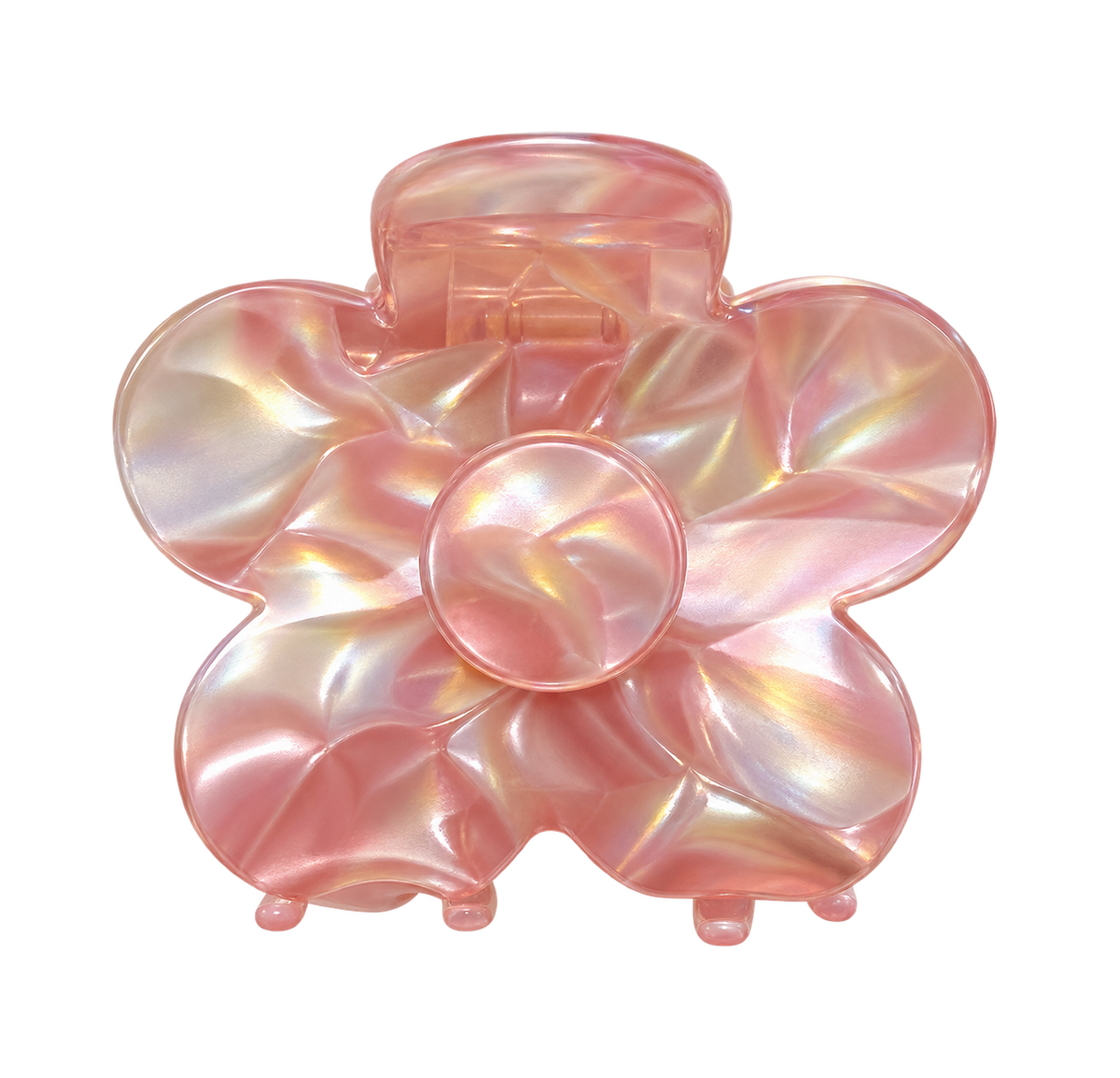 Pince à cheveux fleur rose - Rose clair