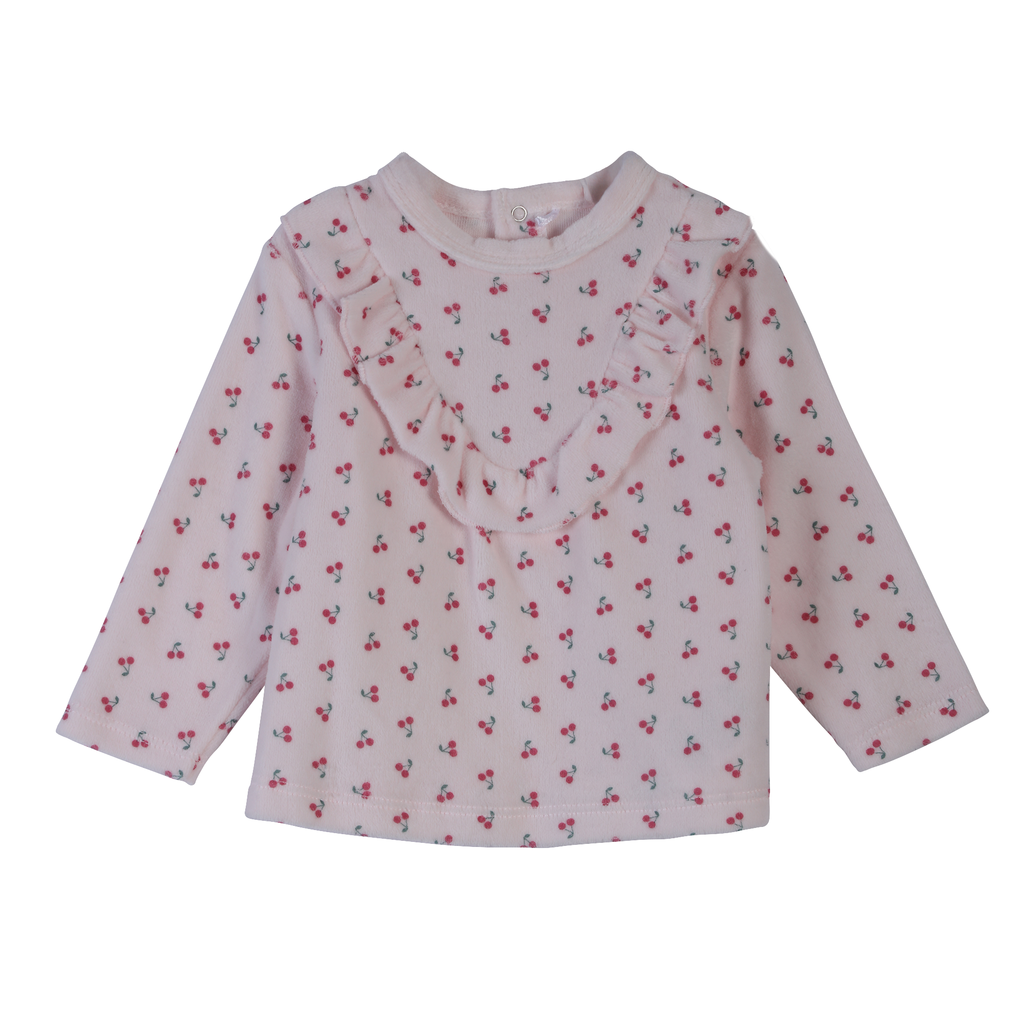 Dors bien 2 pièces en velours rose 3/36mois - Rose