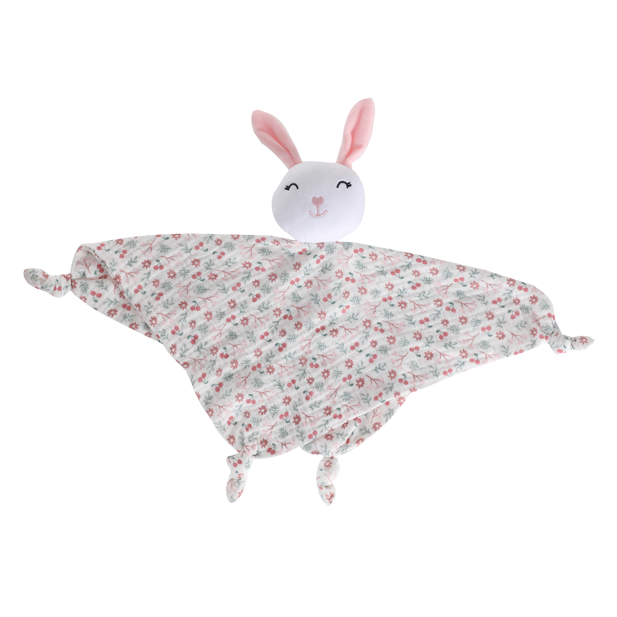 Doudou lapin en gaze de coton