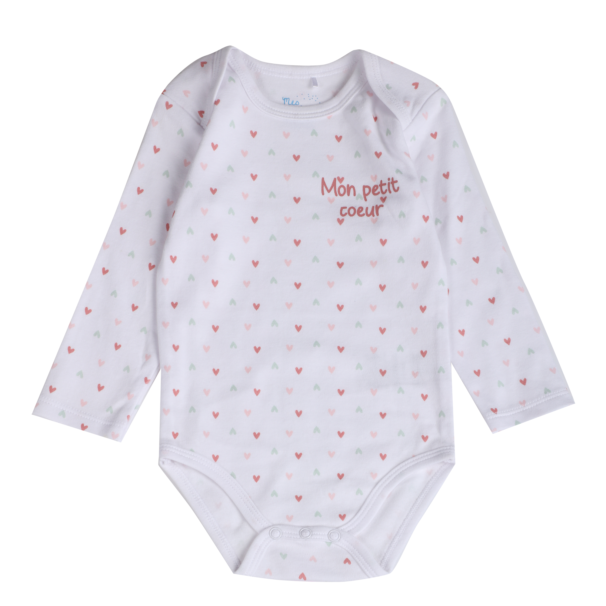 Lot de 3 bodies cœur 3/23mois - Rose
