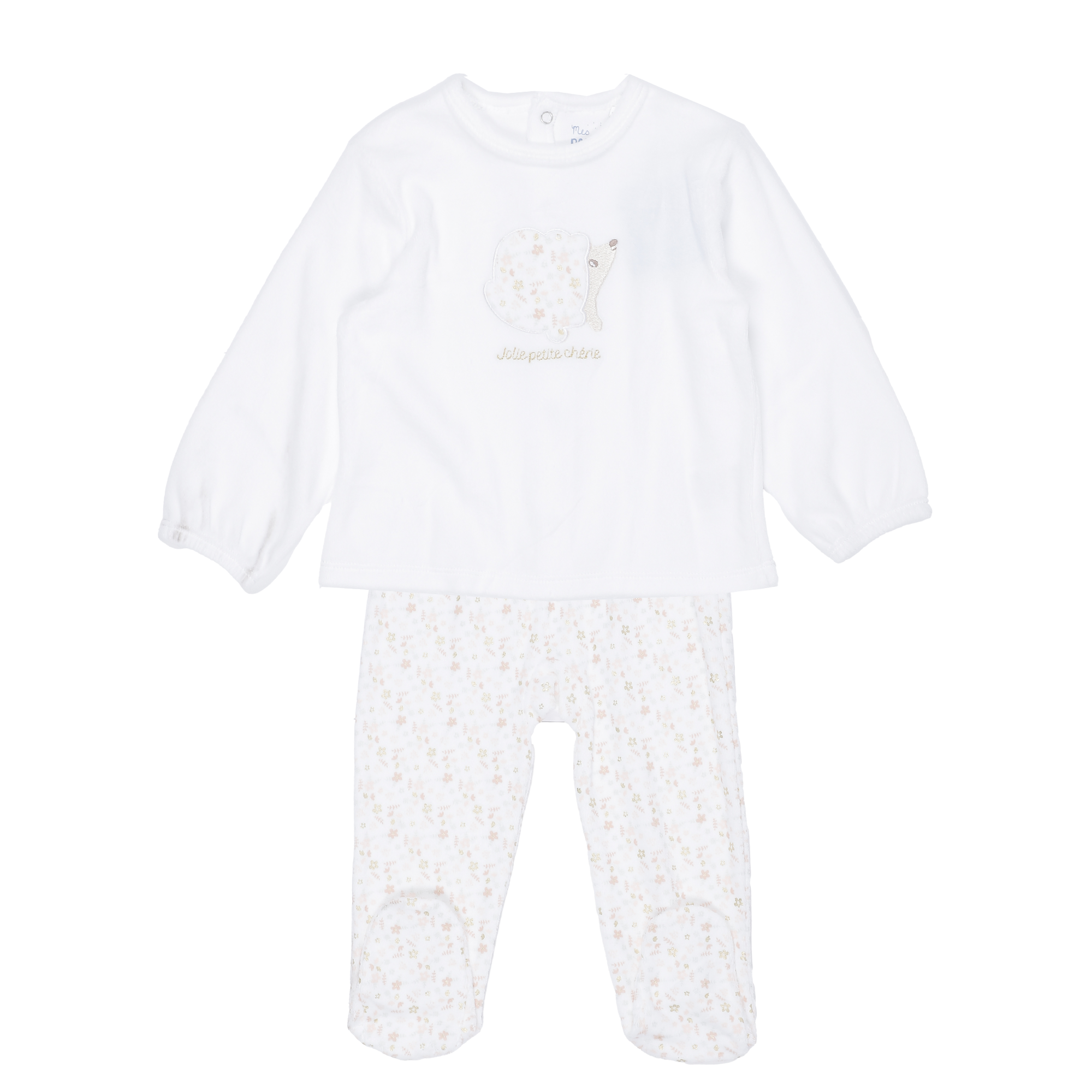 Dors bien en velours 3/36 mois  - Blanc