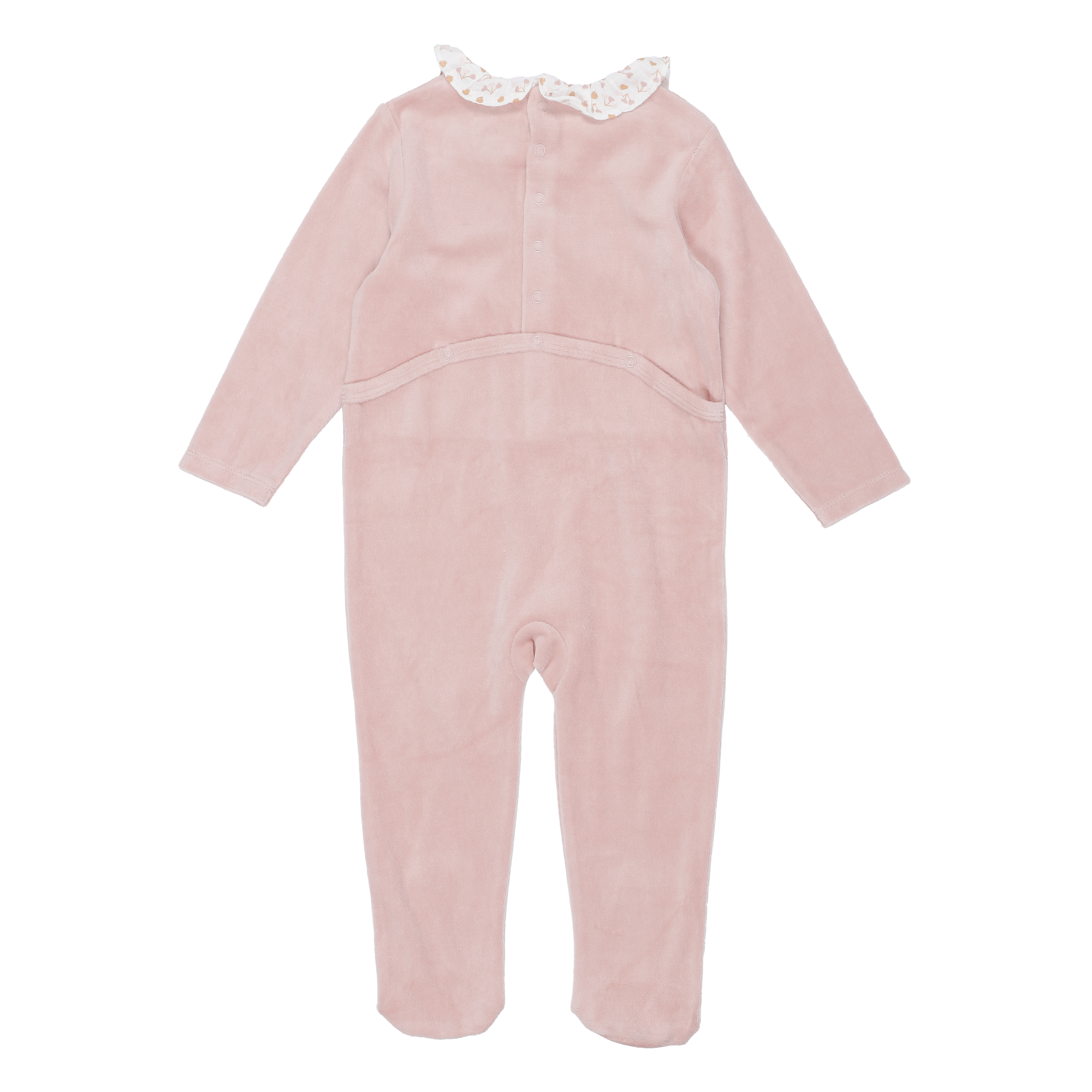 Dors bien en velours avec col 0/23 mois  - Rose