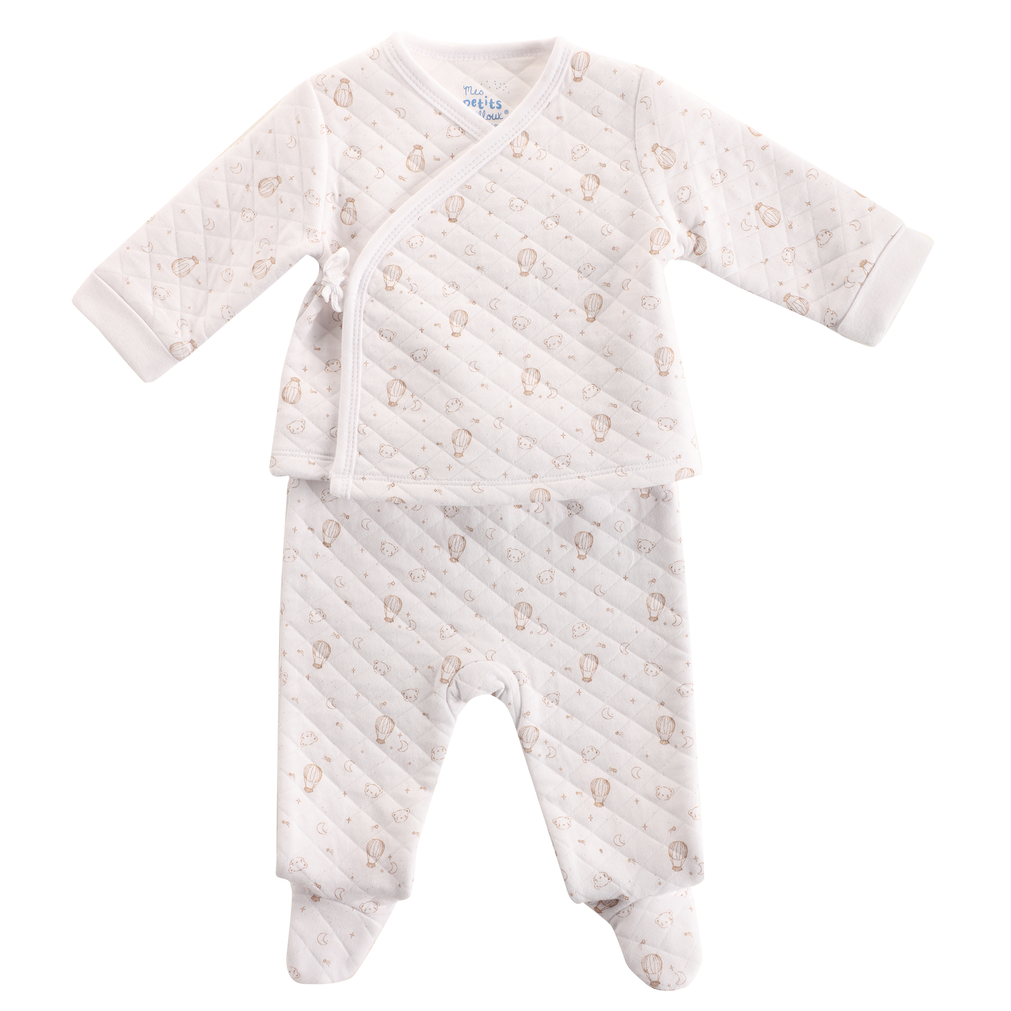 Dors-bien naissance en coton 0/12 mois - Blanc