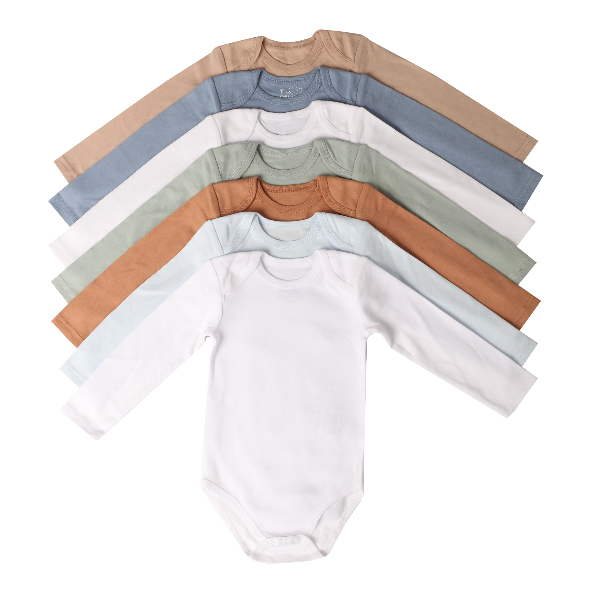Lot de 7 bodies américains bébé 3/23 mois - Bleu
