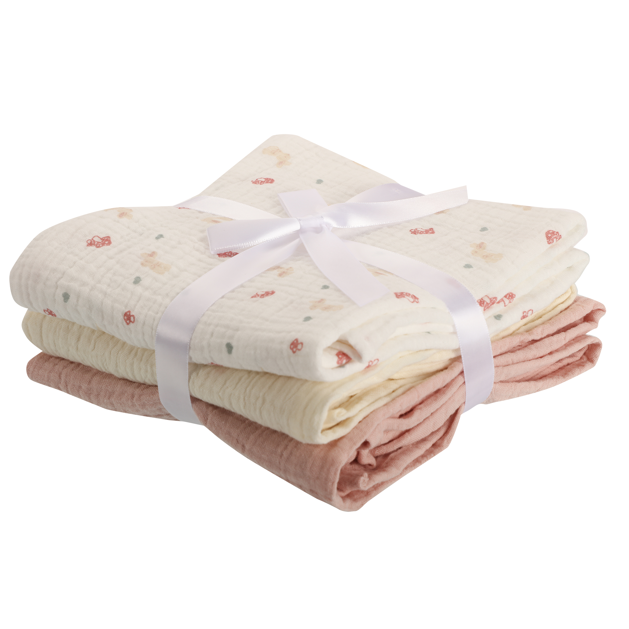 Lot de 3 langes bébé 73 × 73 cm