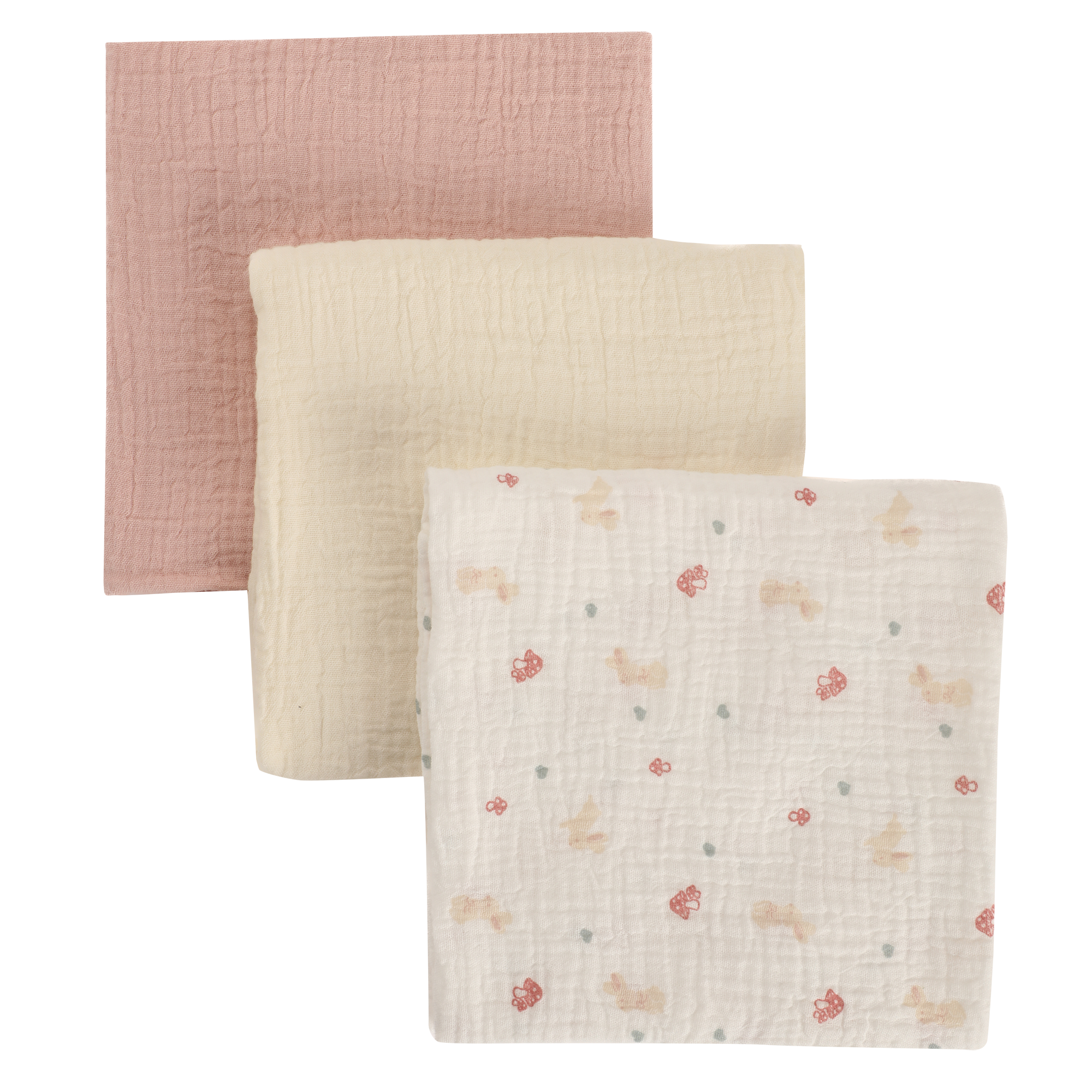 Lot de 3 langes bébé 73 × 73 cm