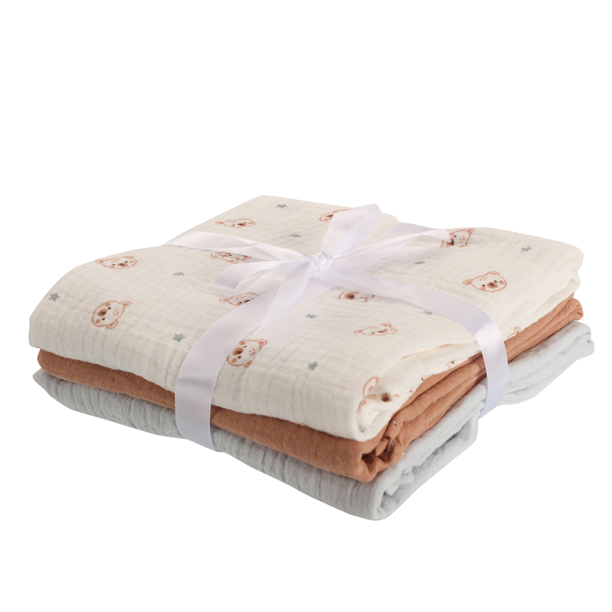 Lot de 3 langes bébé 73 × 73 cm