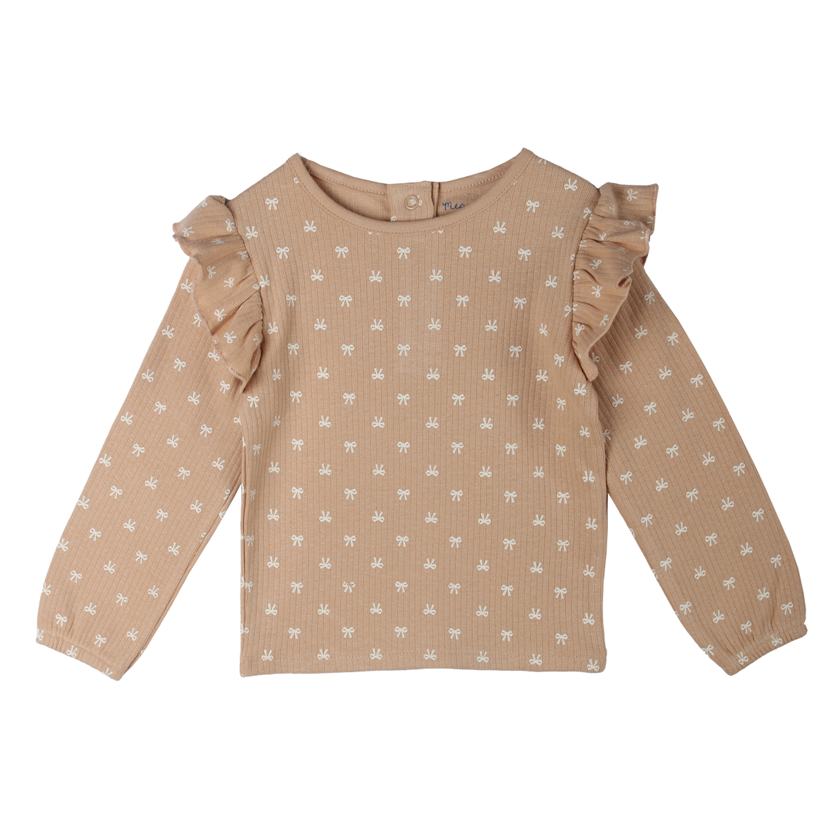 T-shirt à volants bébé fille Mes Petits Cailloux – 3 à 36 mois - Beige