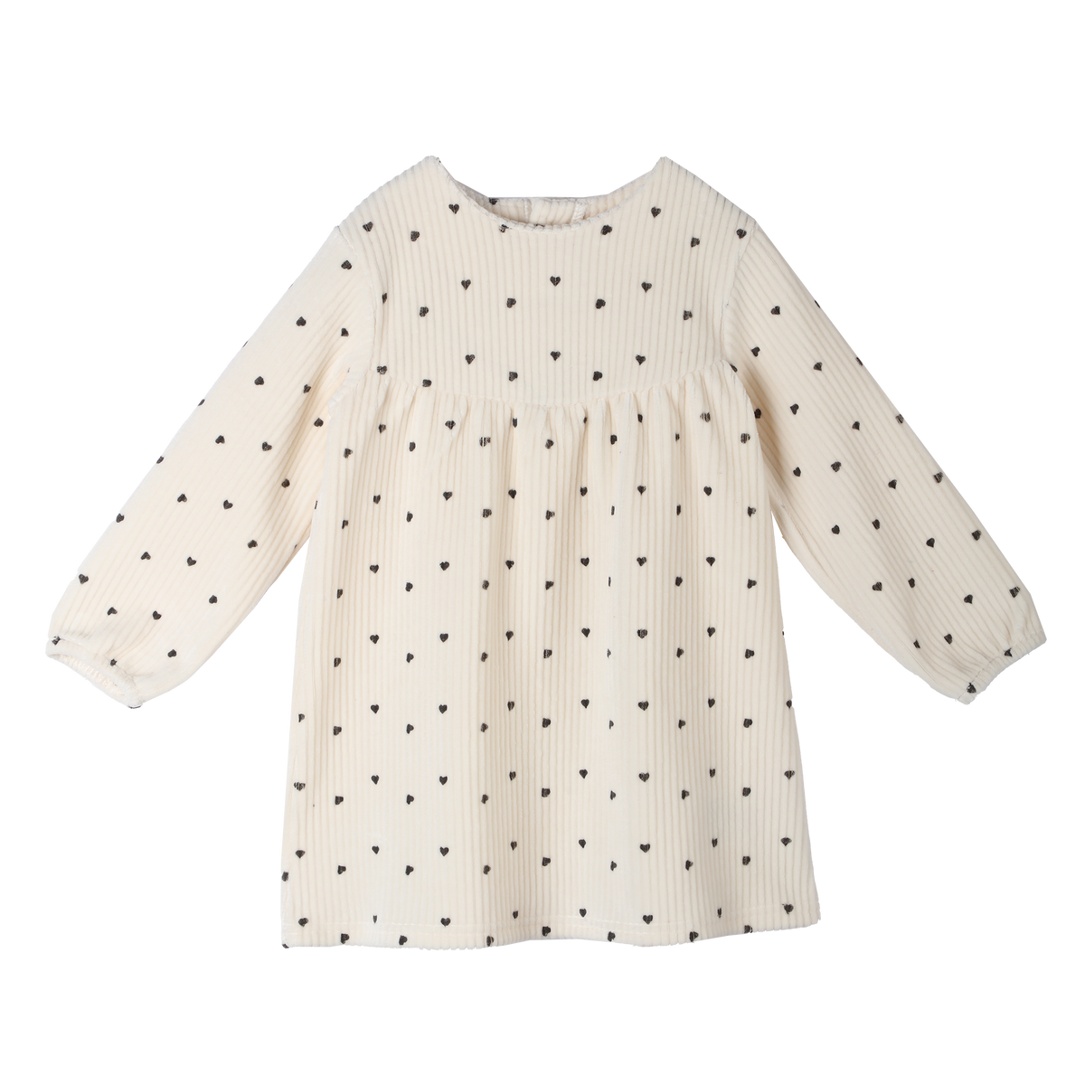 Robe bébé fille Mes Petits Cailloux, motif léopard ou cœur – 3 à 36 mois - Blanc