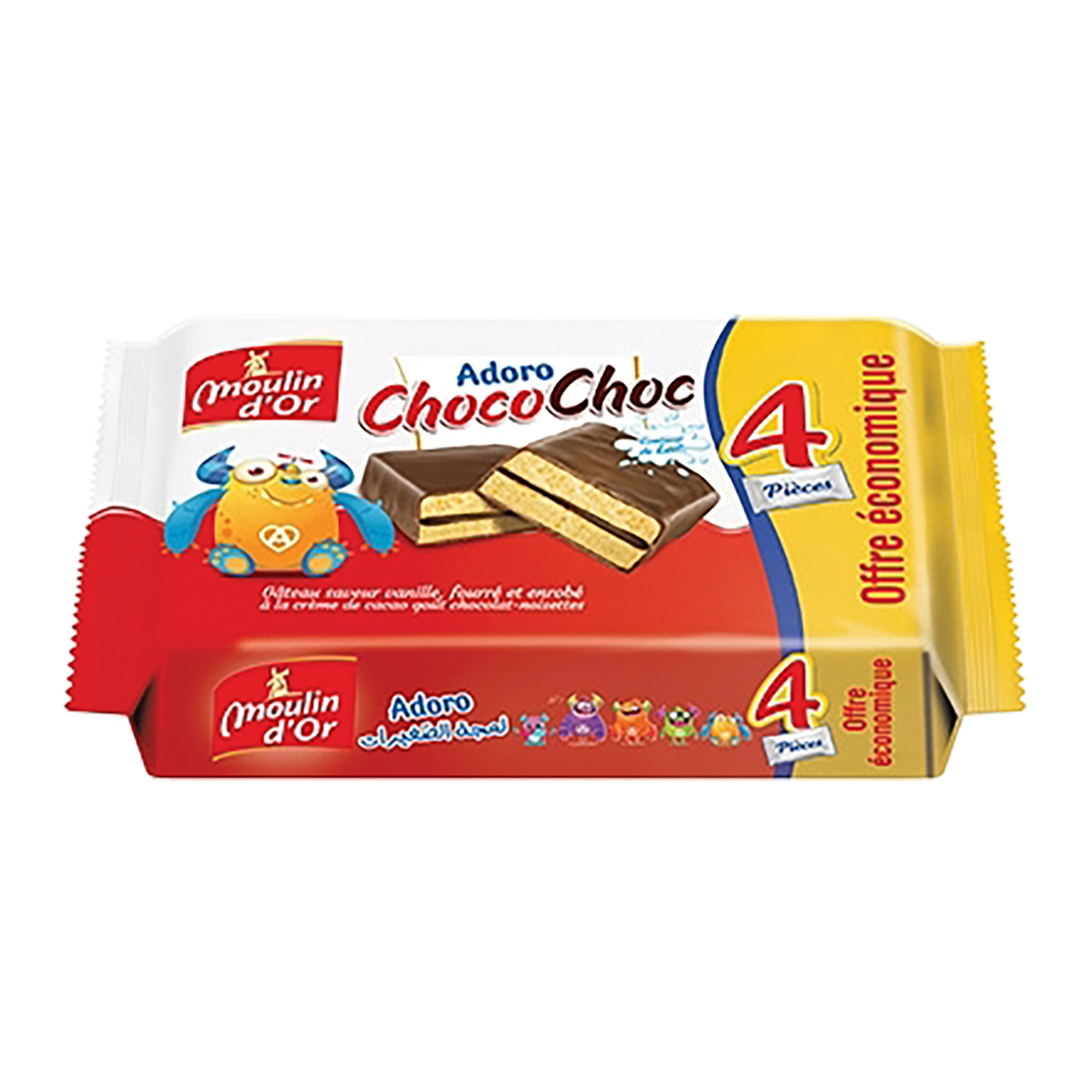 4 cakes fourrés au chocolat