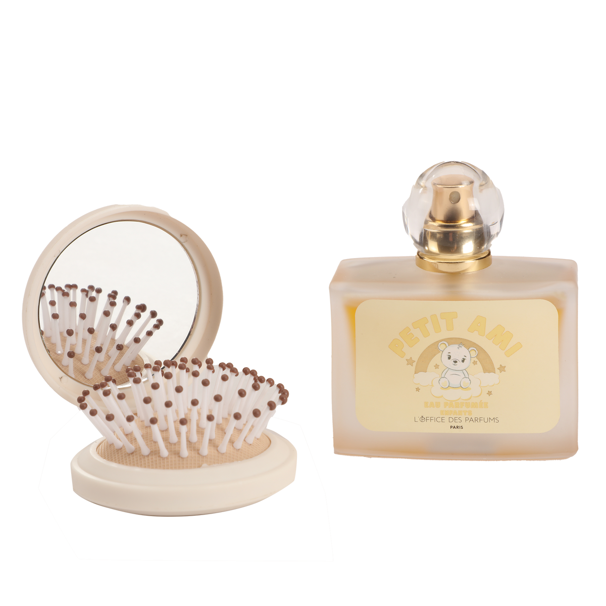 Coffret enfant eau parfumée, peigne et miroir Petit Ami – 2 pièces