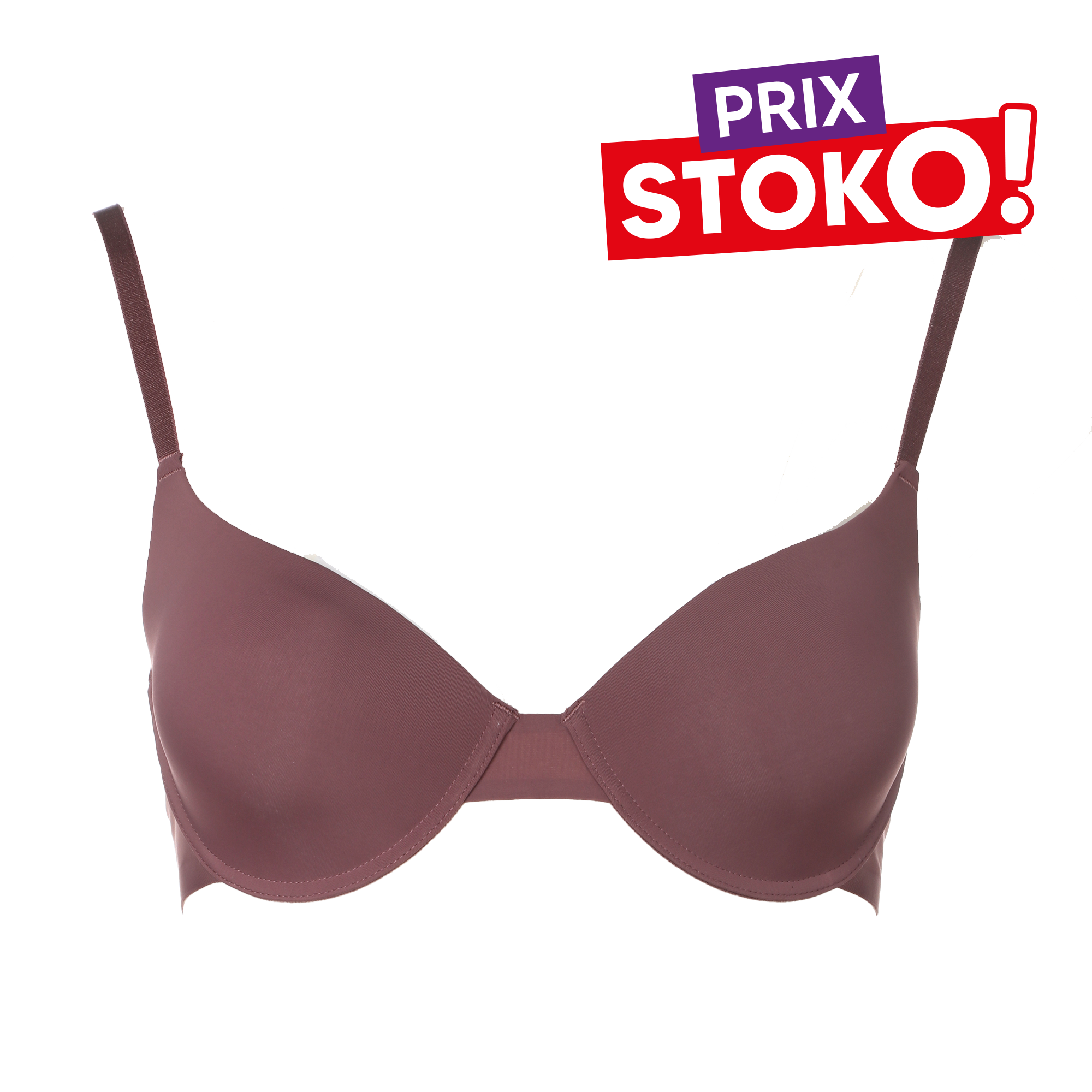 SOUTIEN-GORGE PUSH UP   MICRO BASIQUE ANGELE   MARRON