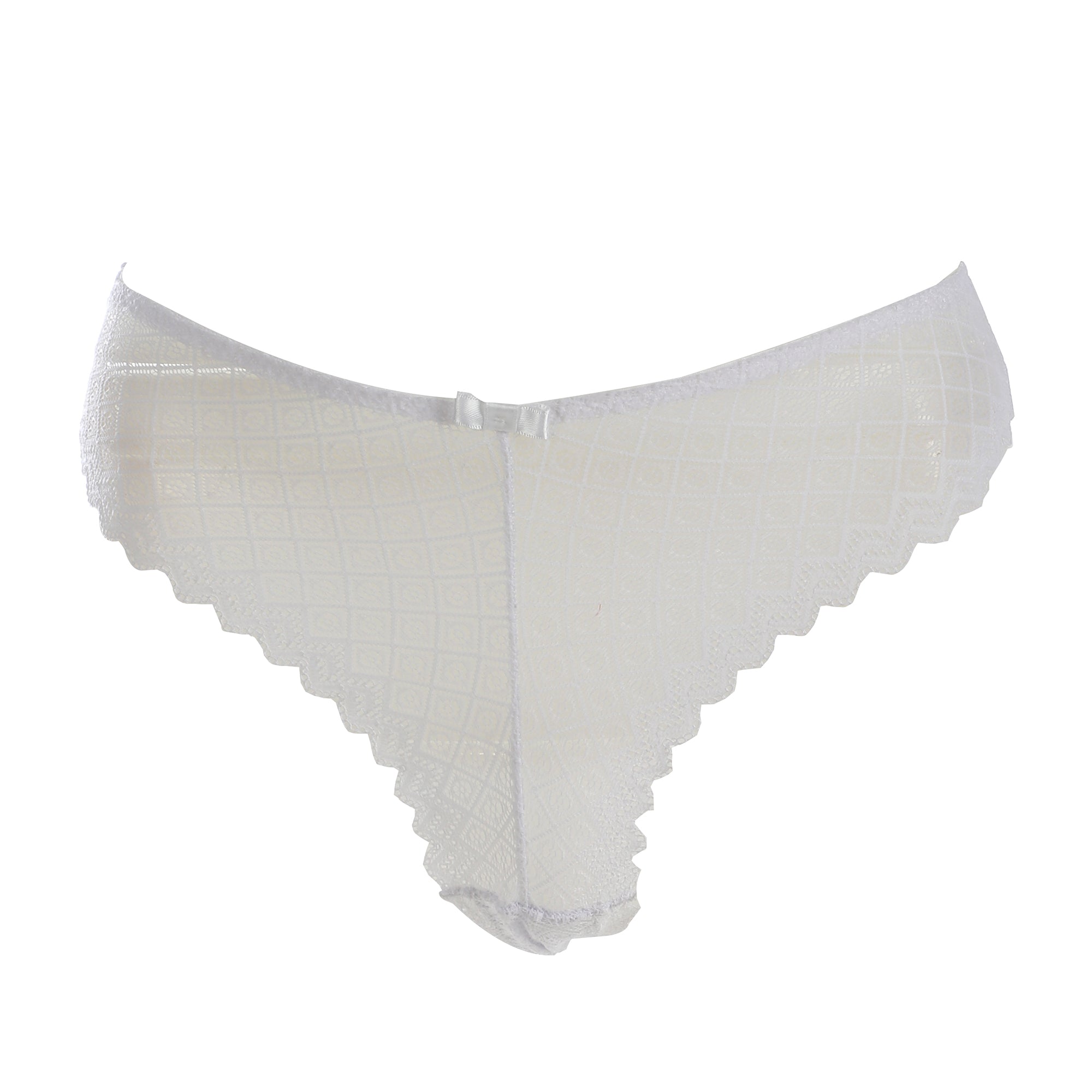 Tanga dentelle blanc
