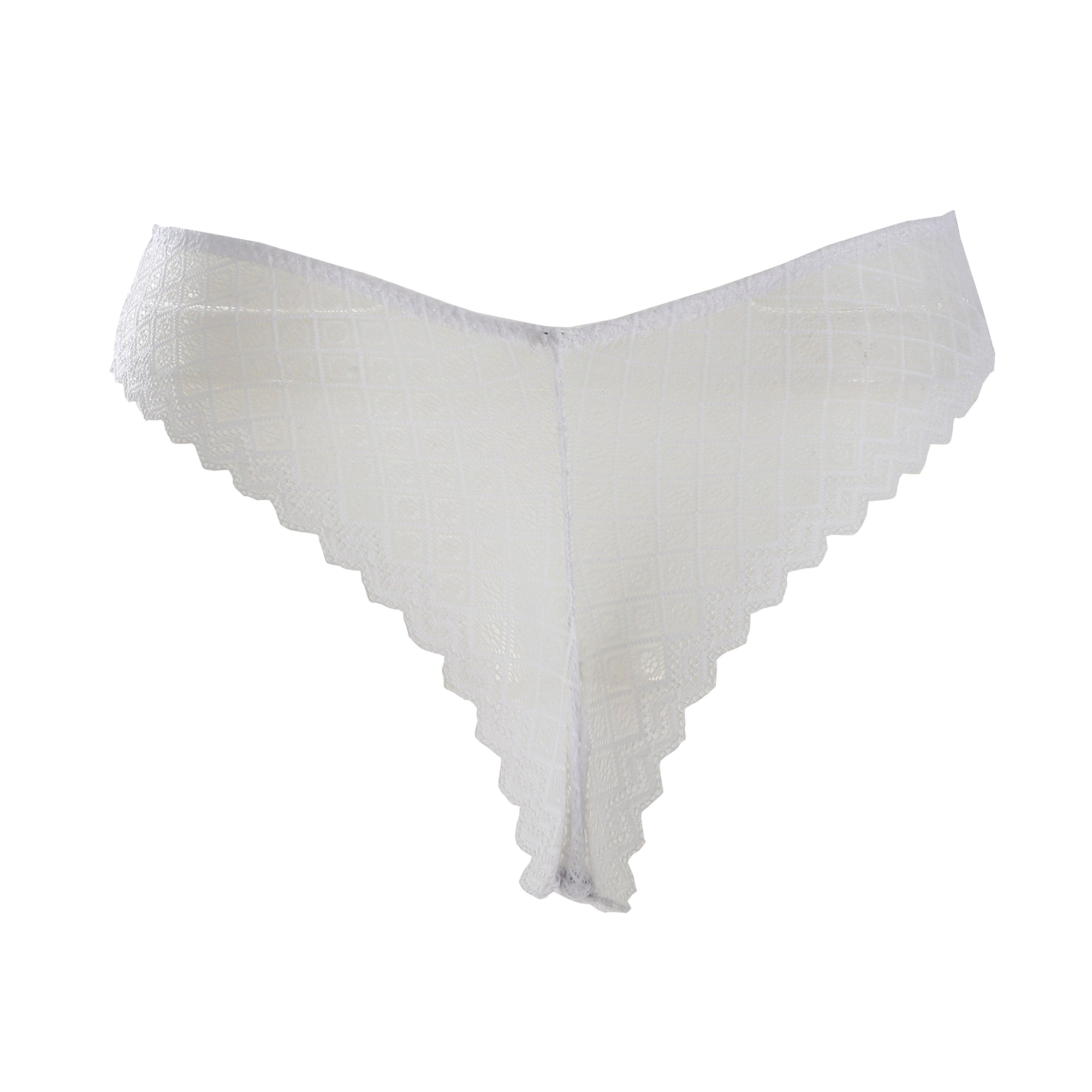 Tanga dentelle blanc