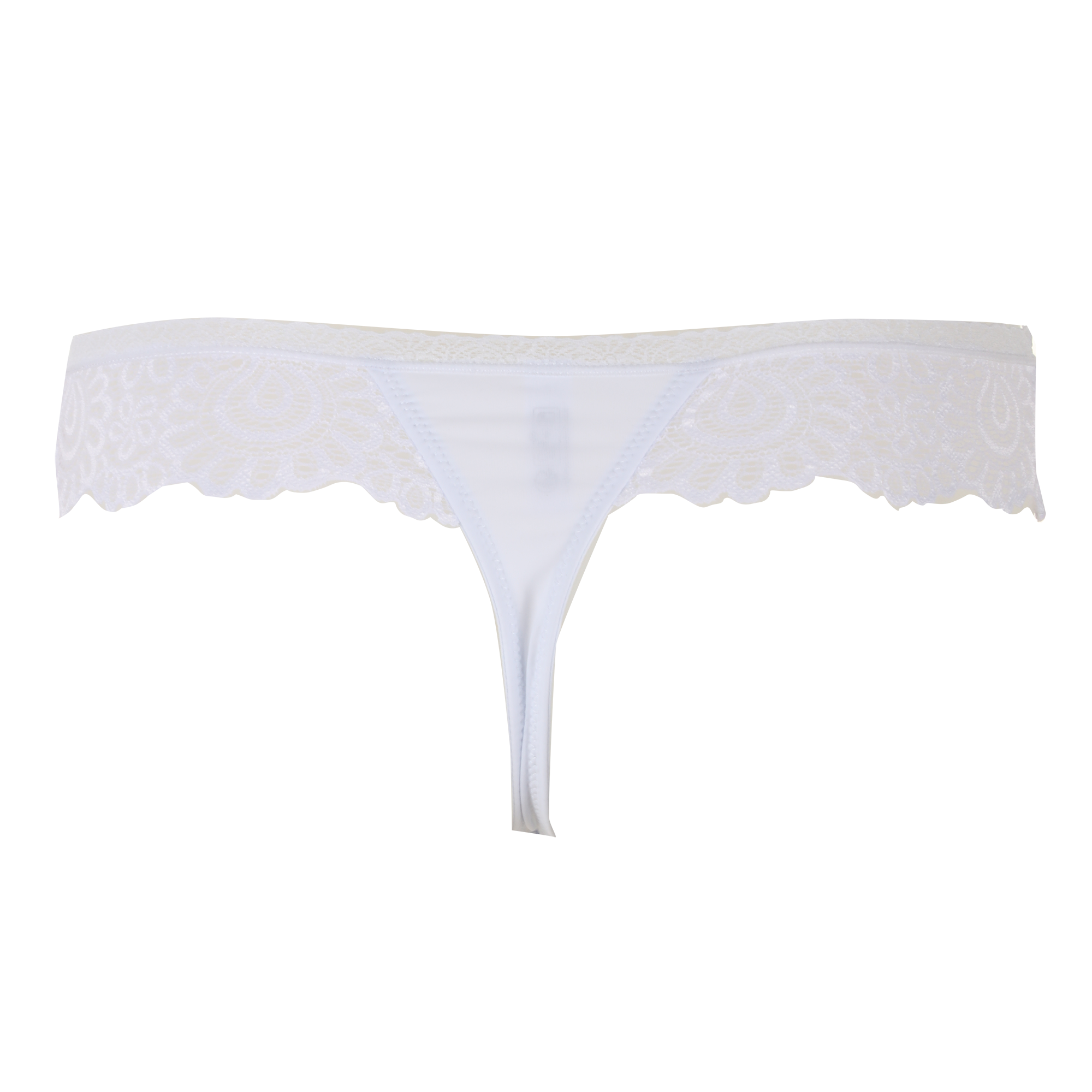 String en dentelle blanc - Blanc