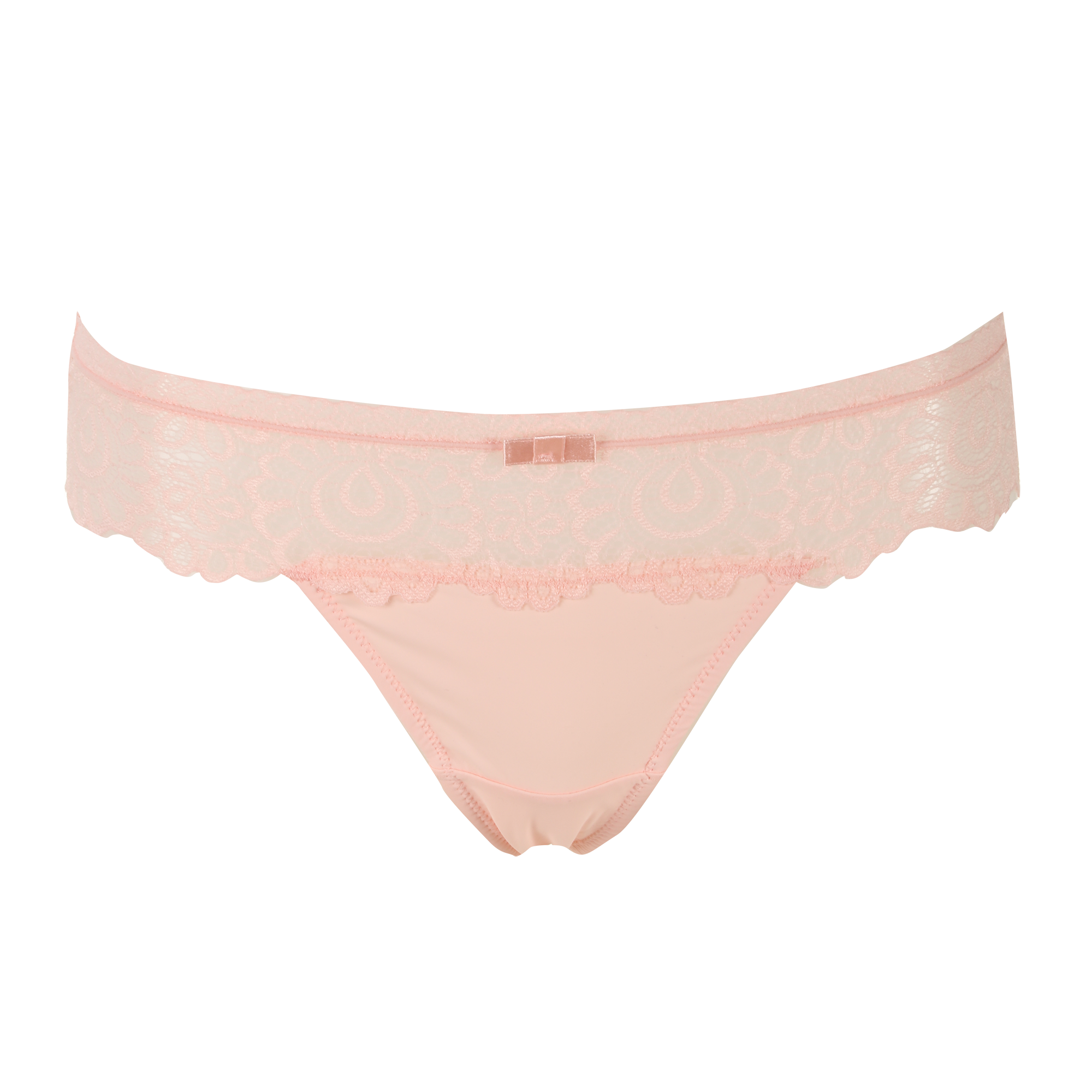 String en dentelle rose - Rose