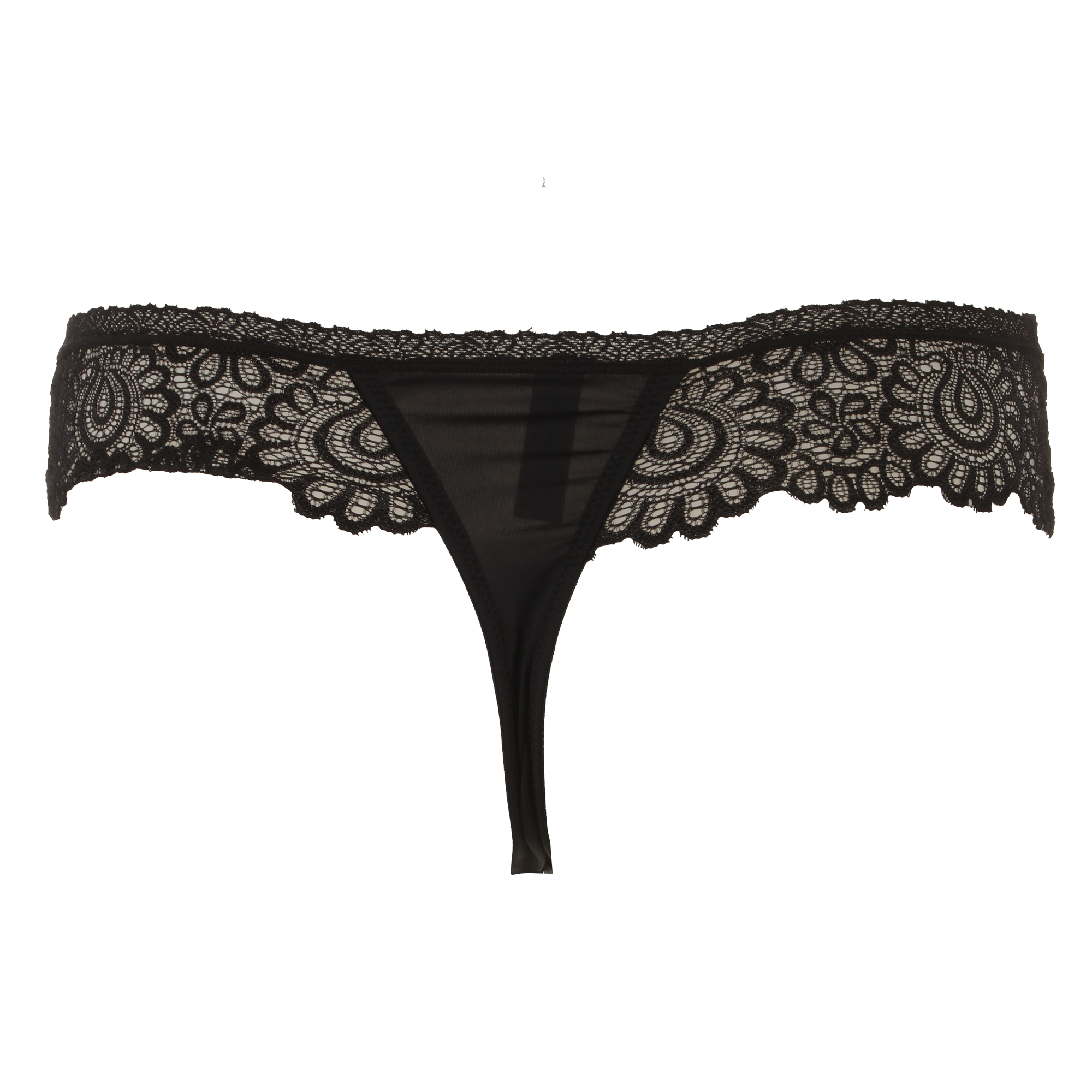 String en dentelle noir - Noir