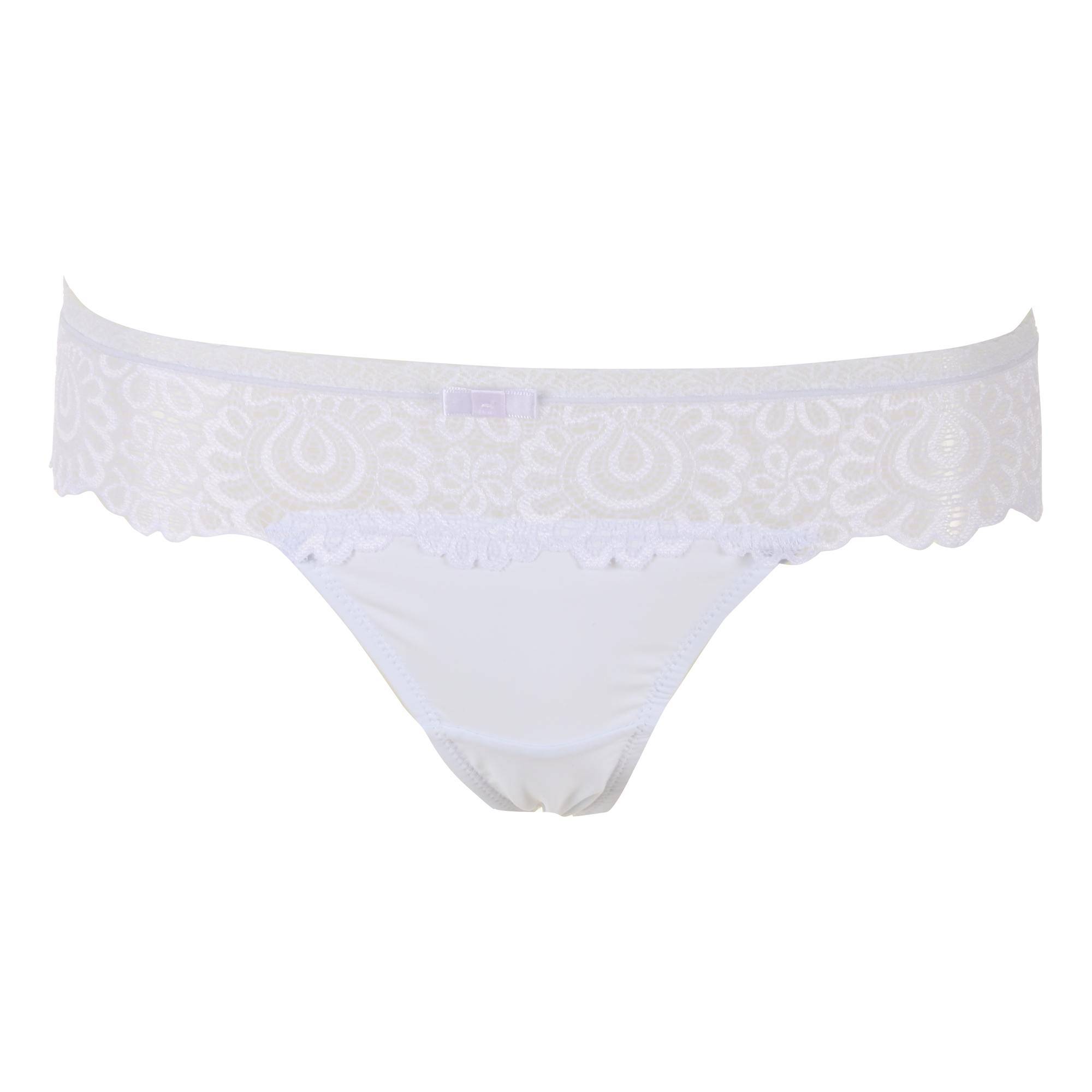 String en dentelle blanc - Blanc