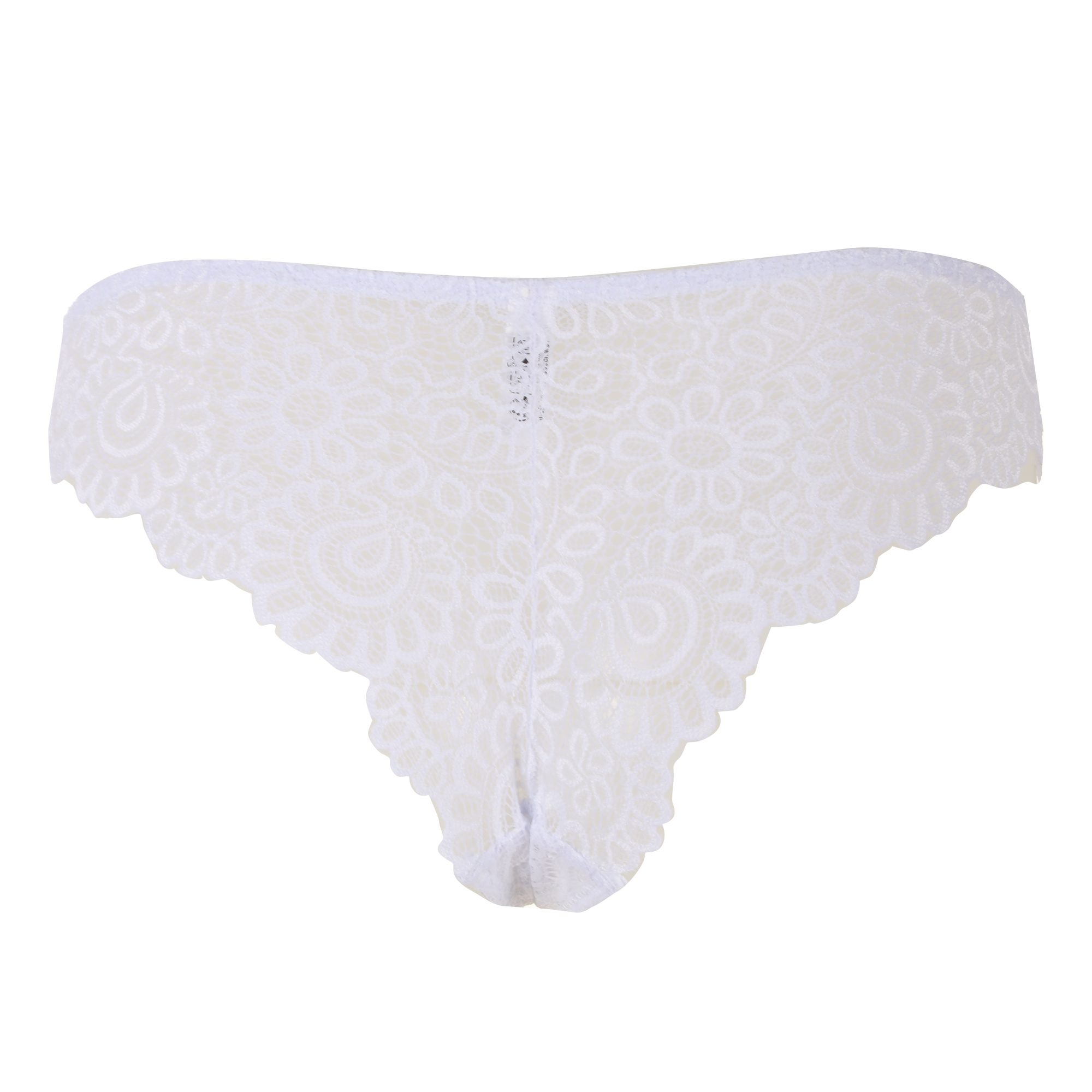 Tanga en dentelle blanc