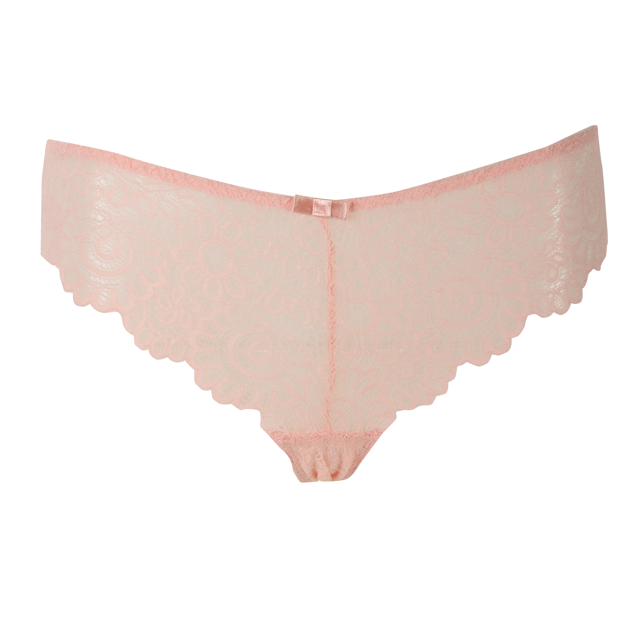 Tanga en dentelle rose - Rose