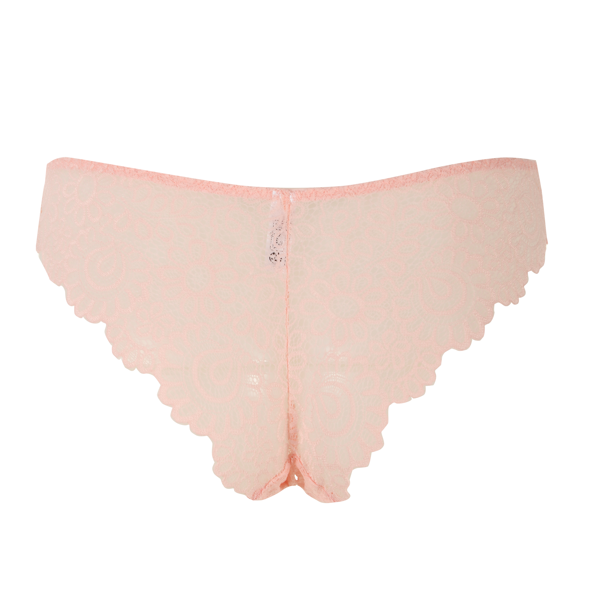 Tanga en dentelle rose - Rose