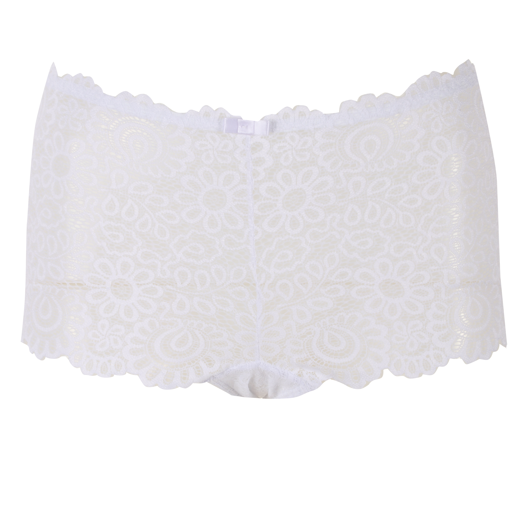 Shorty en dentelle blanc - Blanc