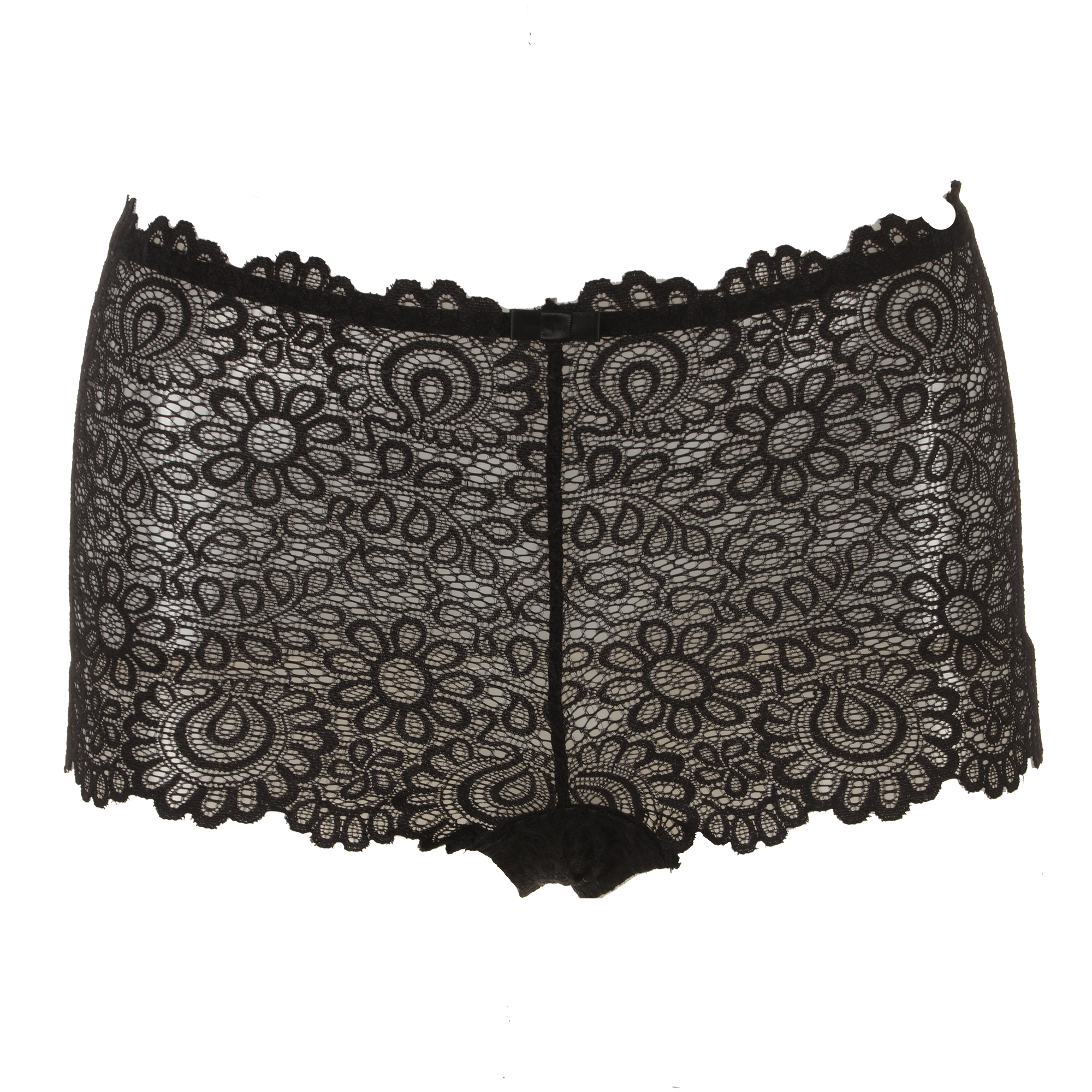 Shorty en dentelle noir - Noir