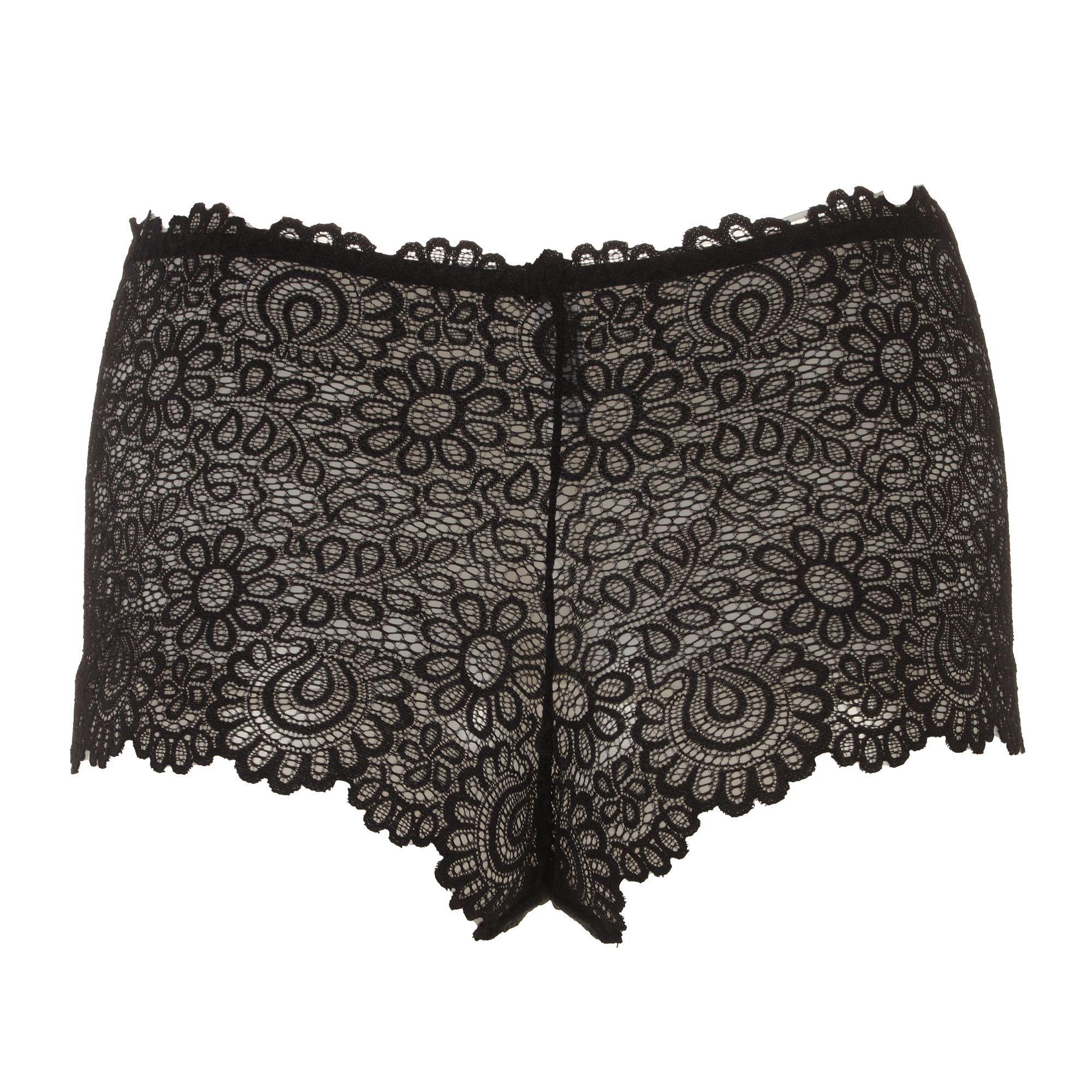 Shorty en dentelle noir - Noir