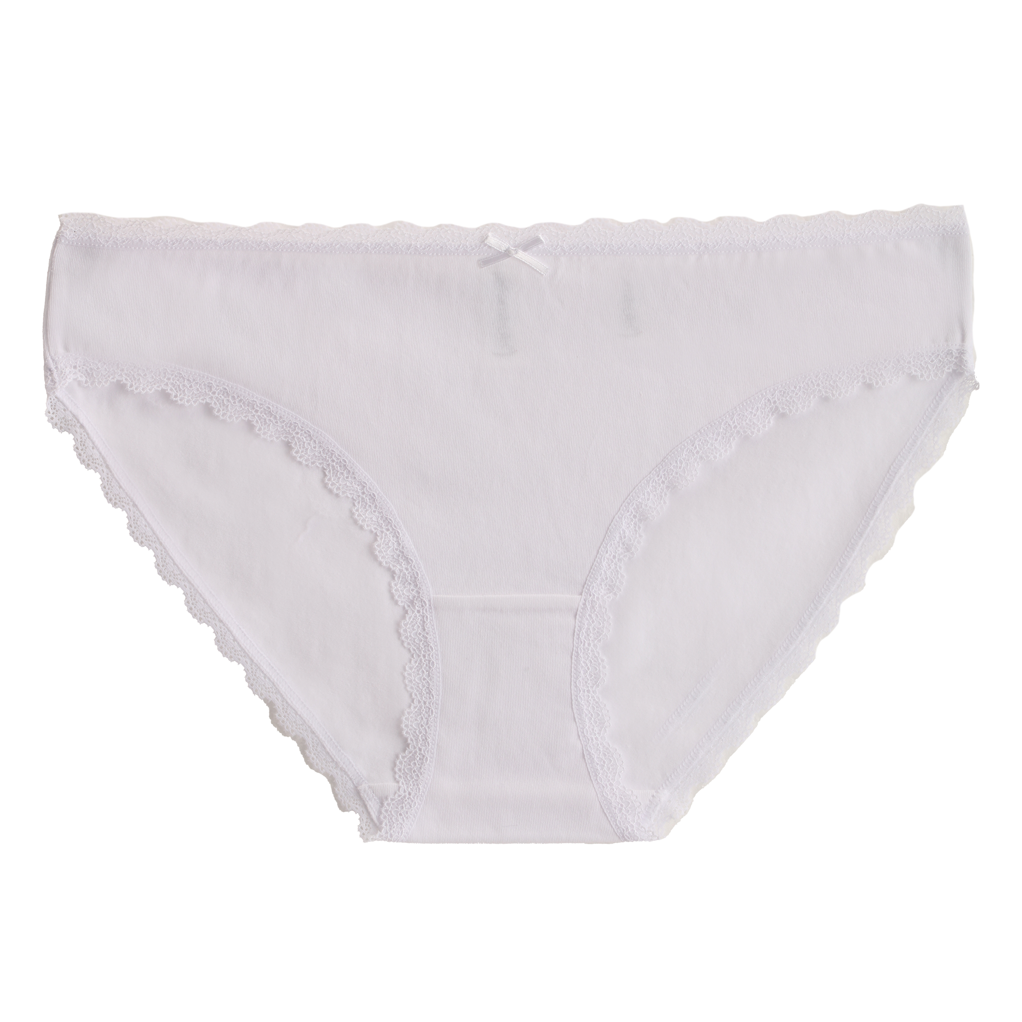 3 SLIPS UNIS ET CHINE + DENTELLE - Gris clair