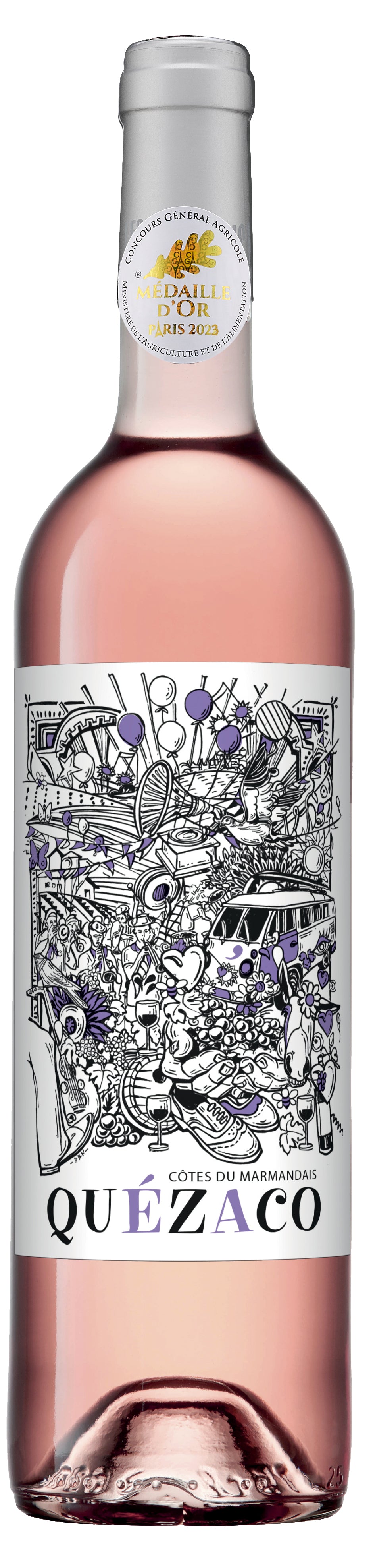 Vin rosé Quezaco Côtes du Marmandais AO 2024 11.5%