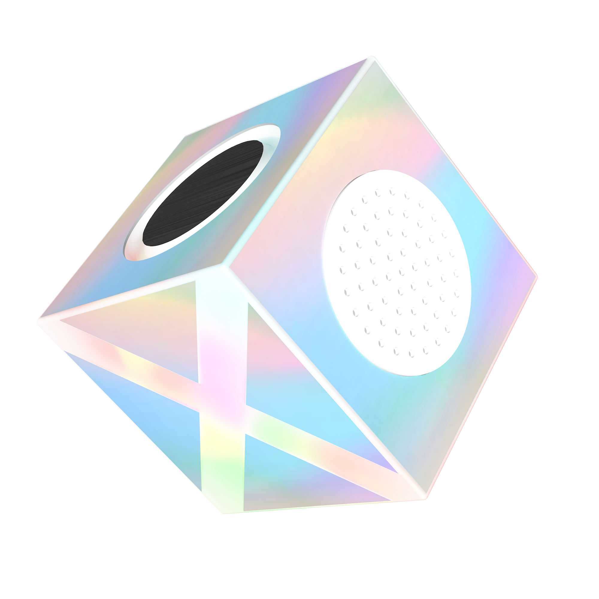 Enceinte cube sans fil à led