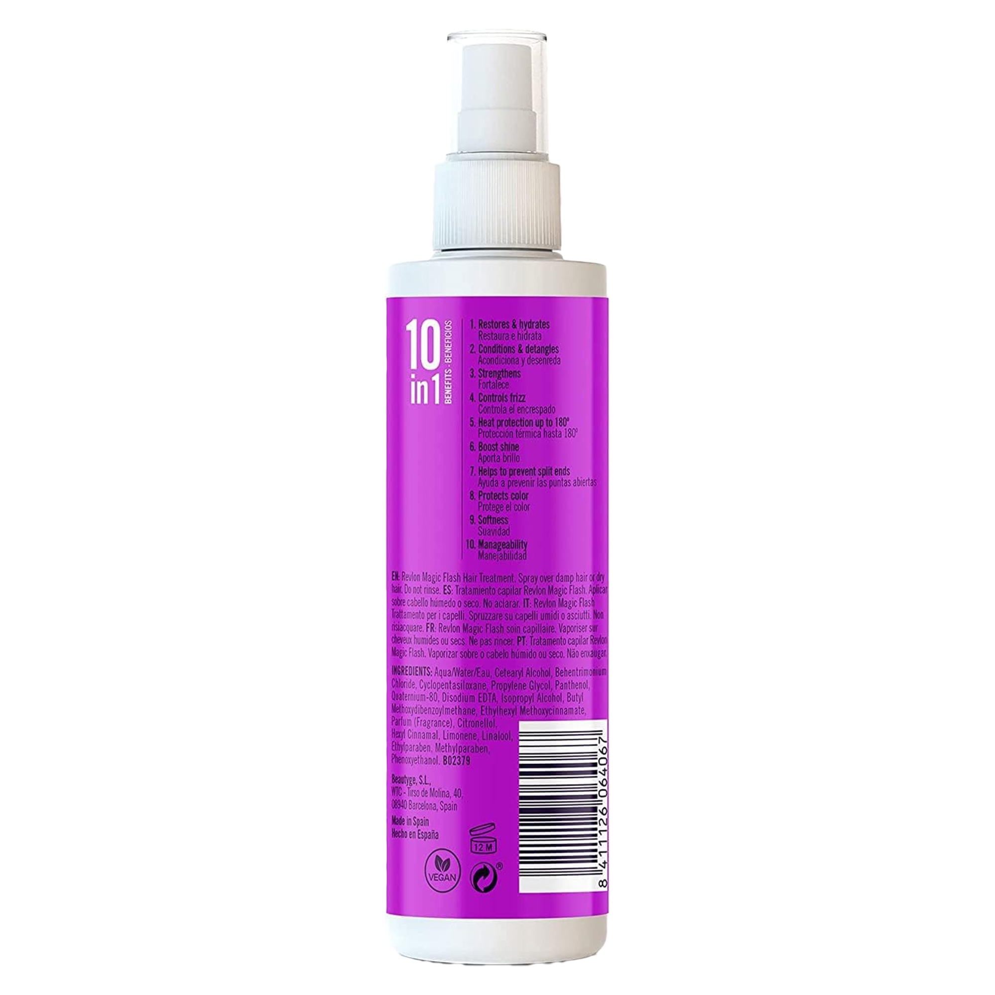 Soin capillaire sans rinçage magic flash 10 en 1
