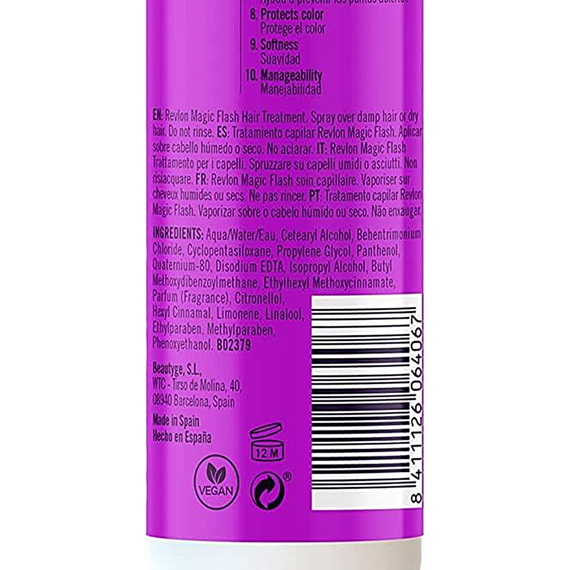 Soin capillaire sans rinçage magic flash 10 en 1
