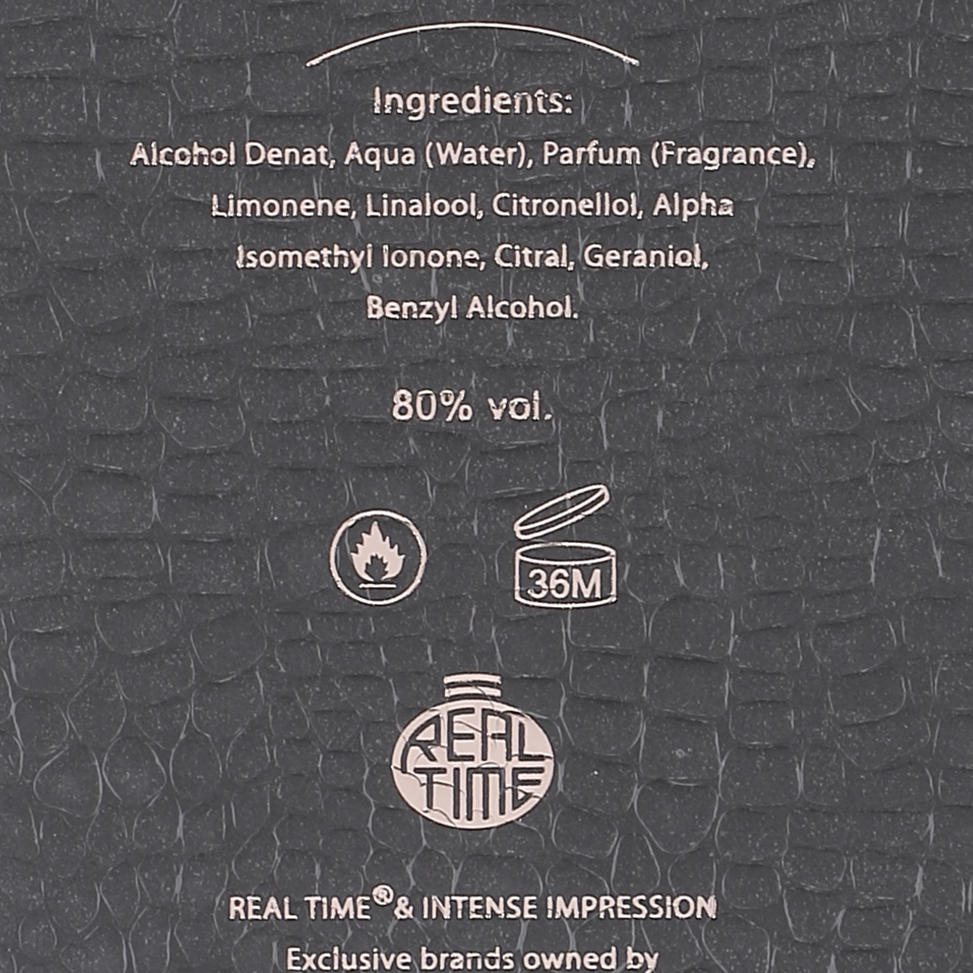 Eau de parfum intense impression Real time