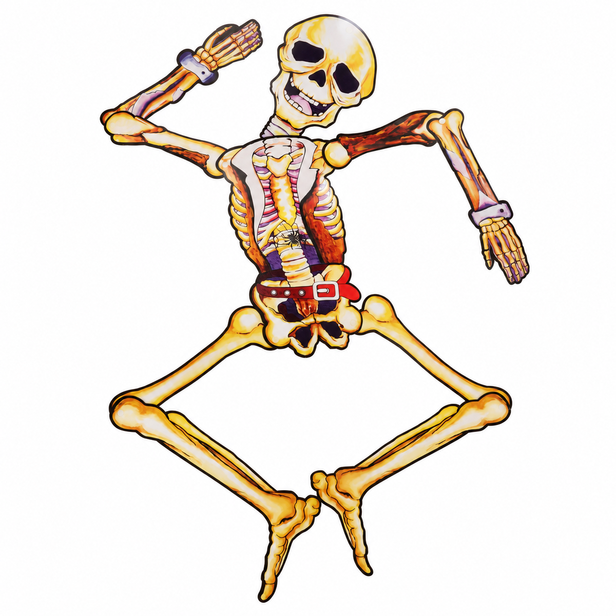 Squelette décoratif à accrocher pour Halloween – 23,5 × H. 44 cm