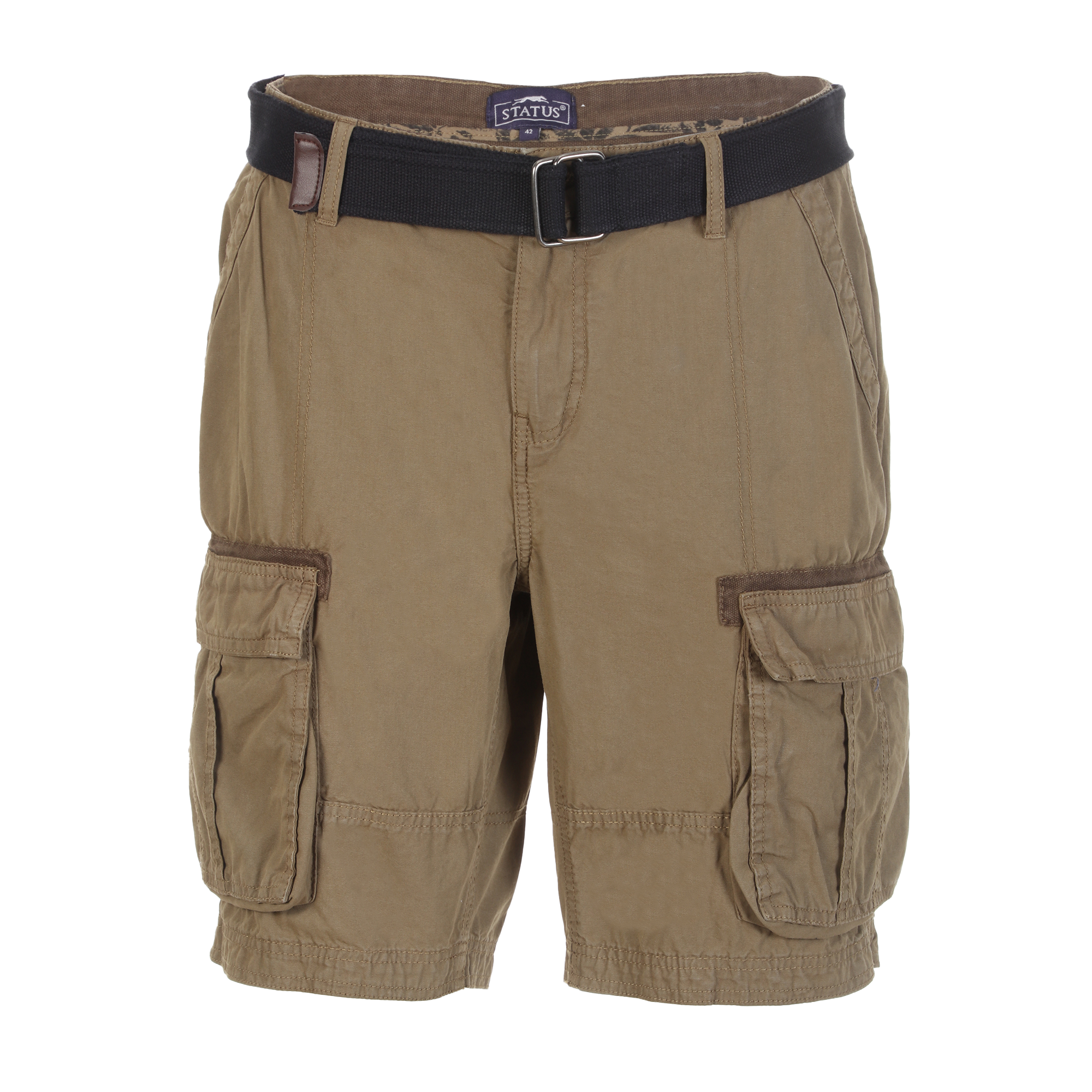Bermuda cargo avec ceinture  - Kaki