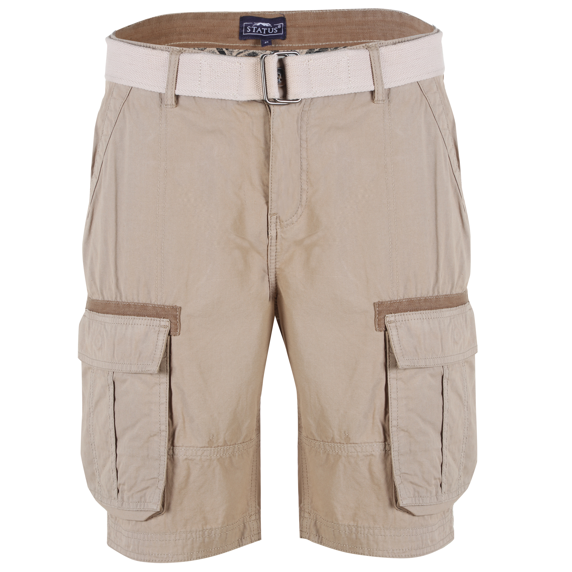 Bermuda cargo avec ceinture  - Kaki