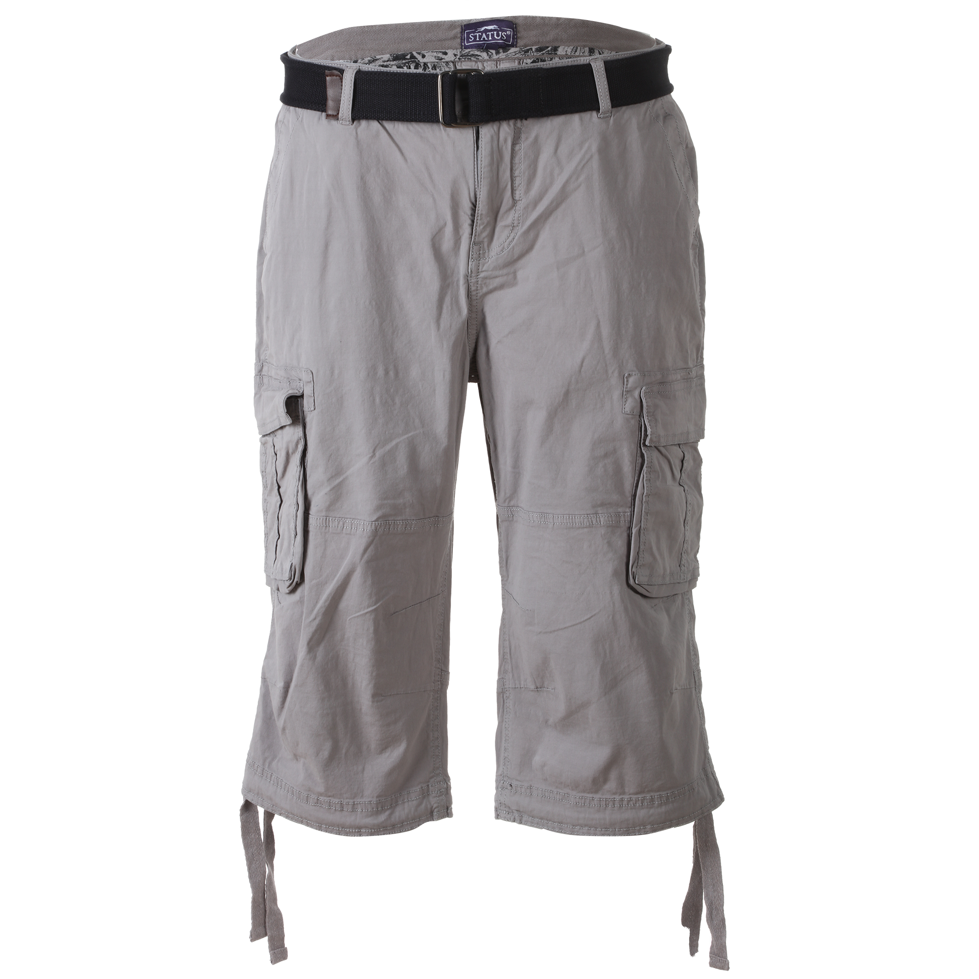 Pantacourt cargo avec ceinture  - Beige